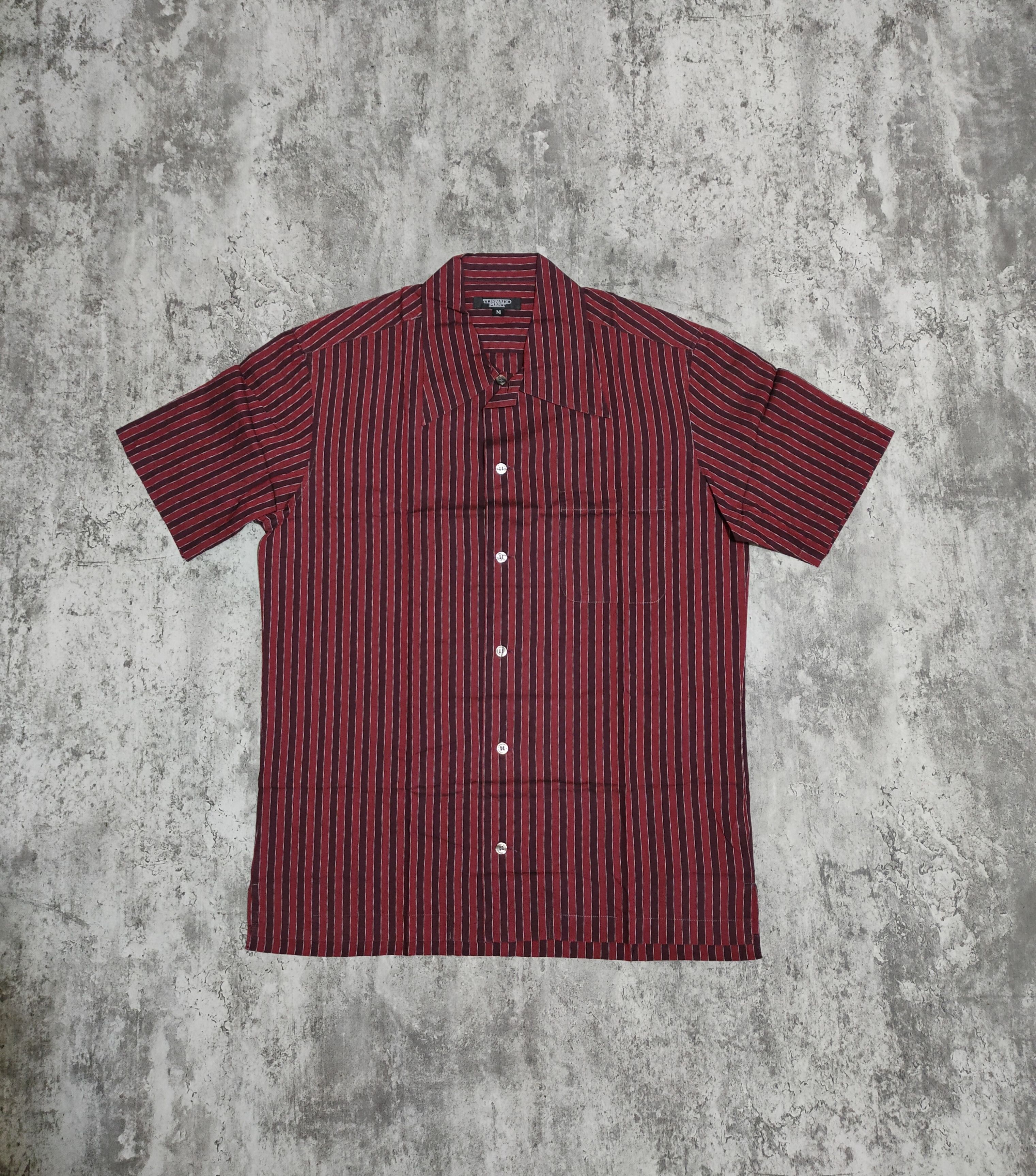 Hysteric Glamour × Japanese Brand × Tornado Mart Tornado Mart Strip Shirt Size US M / EU 48-50 / 2 - 1 Thumbnail