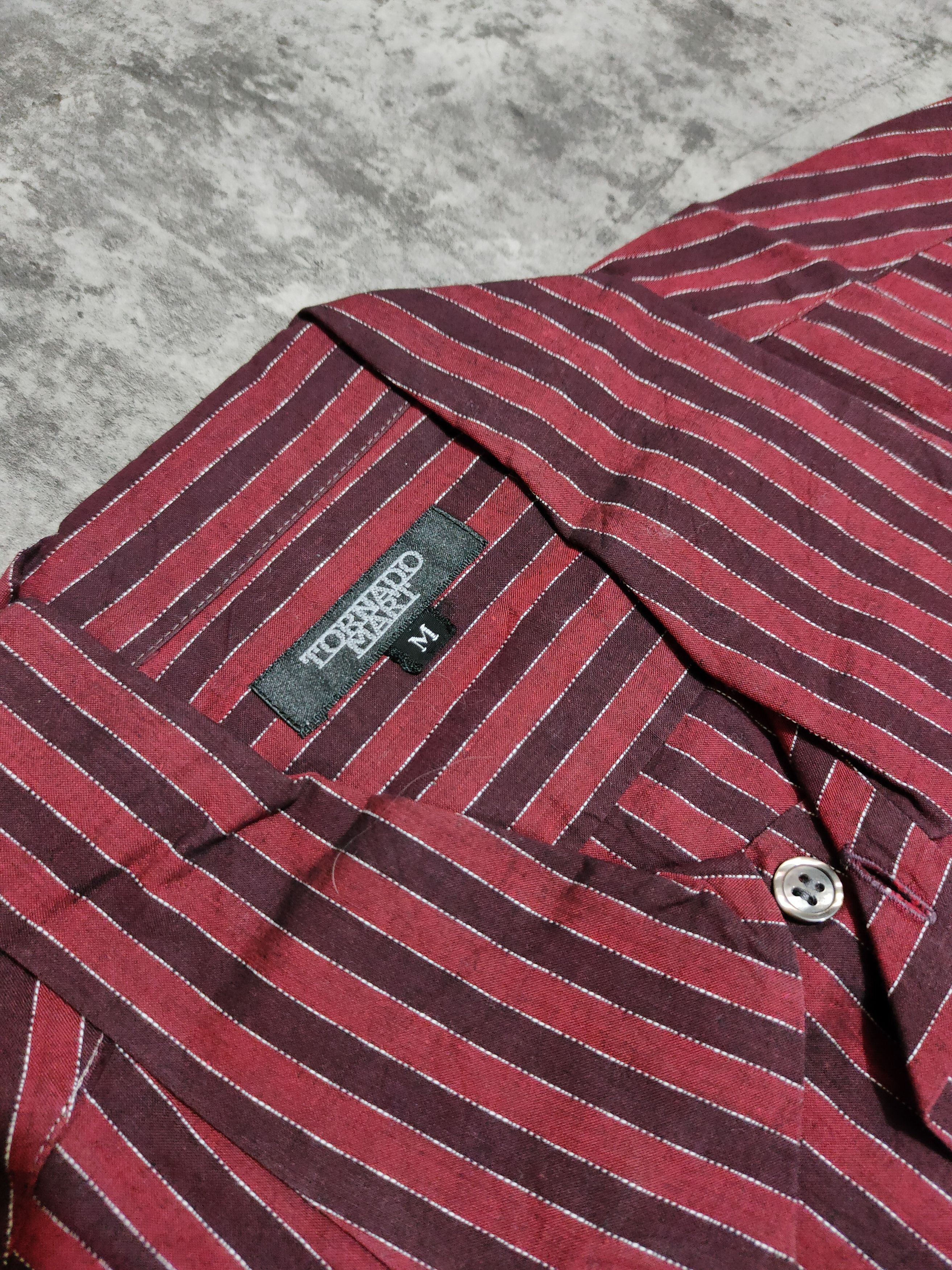 Hysteric Glamour × Japanese Brand × Tornado Mart Tornado Mart Strip Shirt Size US M / EU 48-50 / 2 - 4 Thumbnail