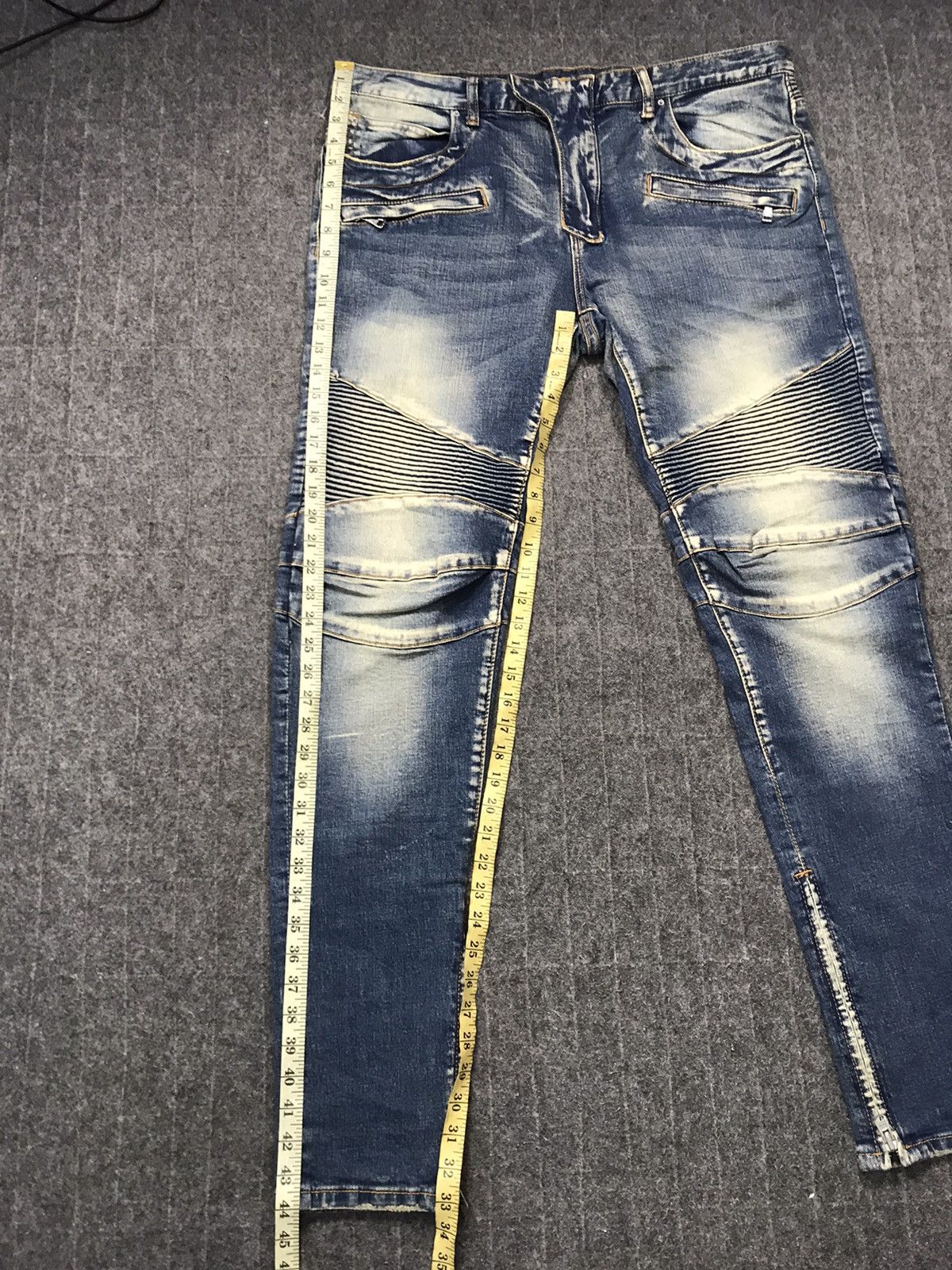 MNML MNML Biker Motorcycle Multipocket Design Denim Pants balmain Size US 36 / EU 52 - 9 Thumbnail