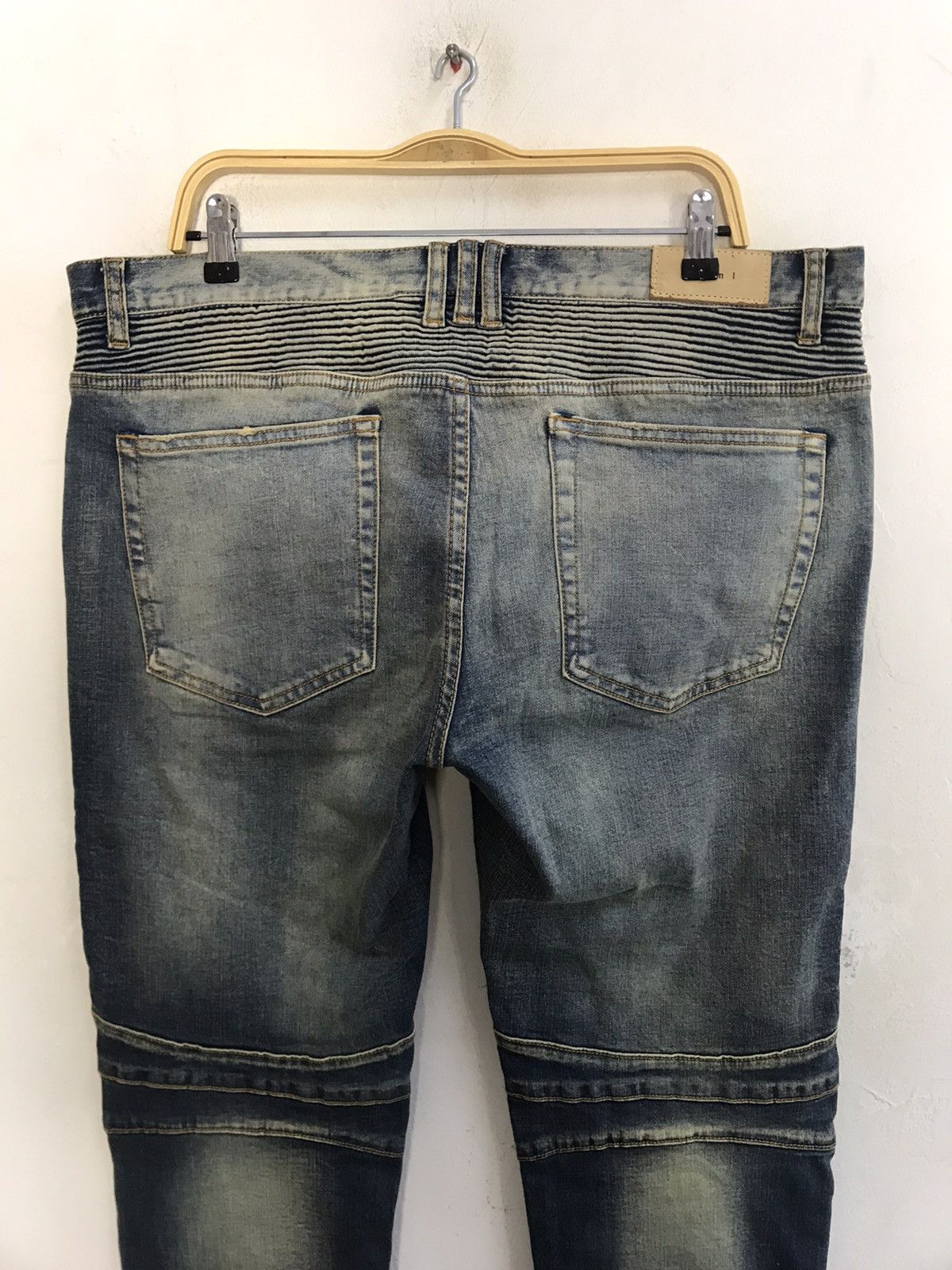 MNML MNML Biker Motorcycle Multipocket Design Denim Pants balmain Size US 36 / EU 52 - 4 Thumbnail