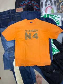 Hẻm 2hand - stussy monogram shirt Size L us Cond 9+ 2mx ❌❌hết