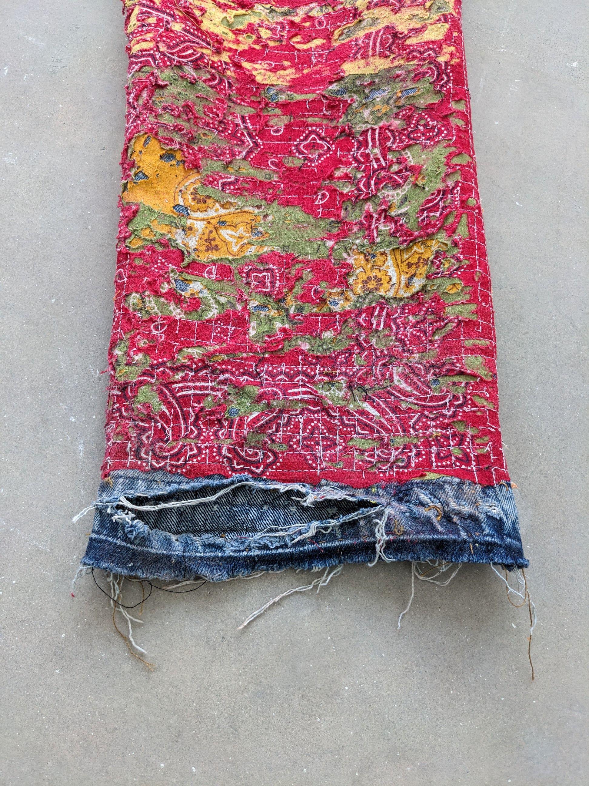 Levi's × Vintage OPEN ORDER 🔥 1/1 World Reconstruction Levis Bandana Boro Size US 35 - 6 Thumbnail