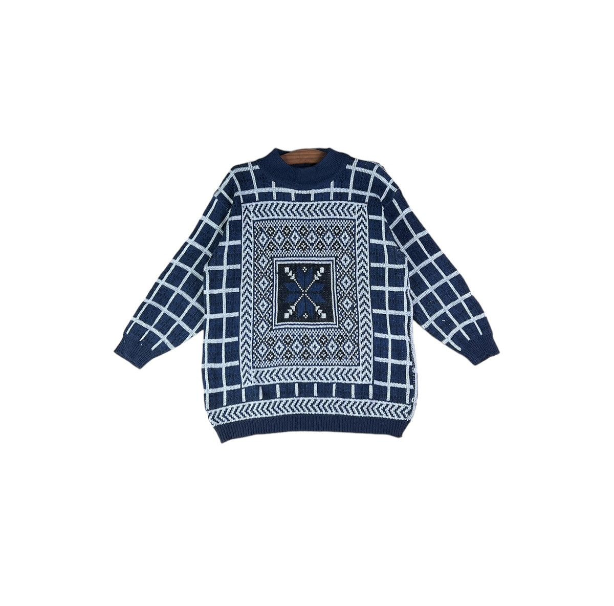 image of Vintage Sweater Knitwear Pinion Design in Mix, Women's (Size Large)