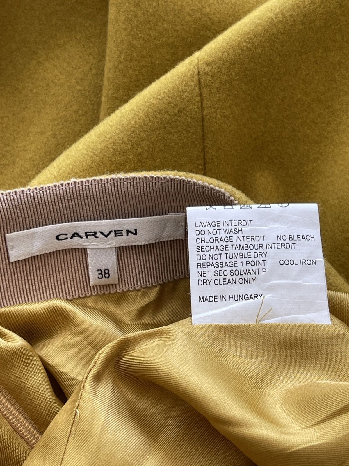 Carven Carven Yellow Mini Skirt Size 28" / US 6 / IT 42 - 6 Thumbnail
