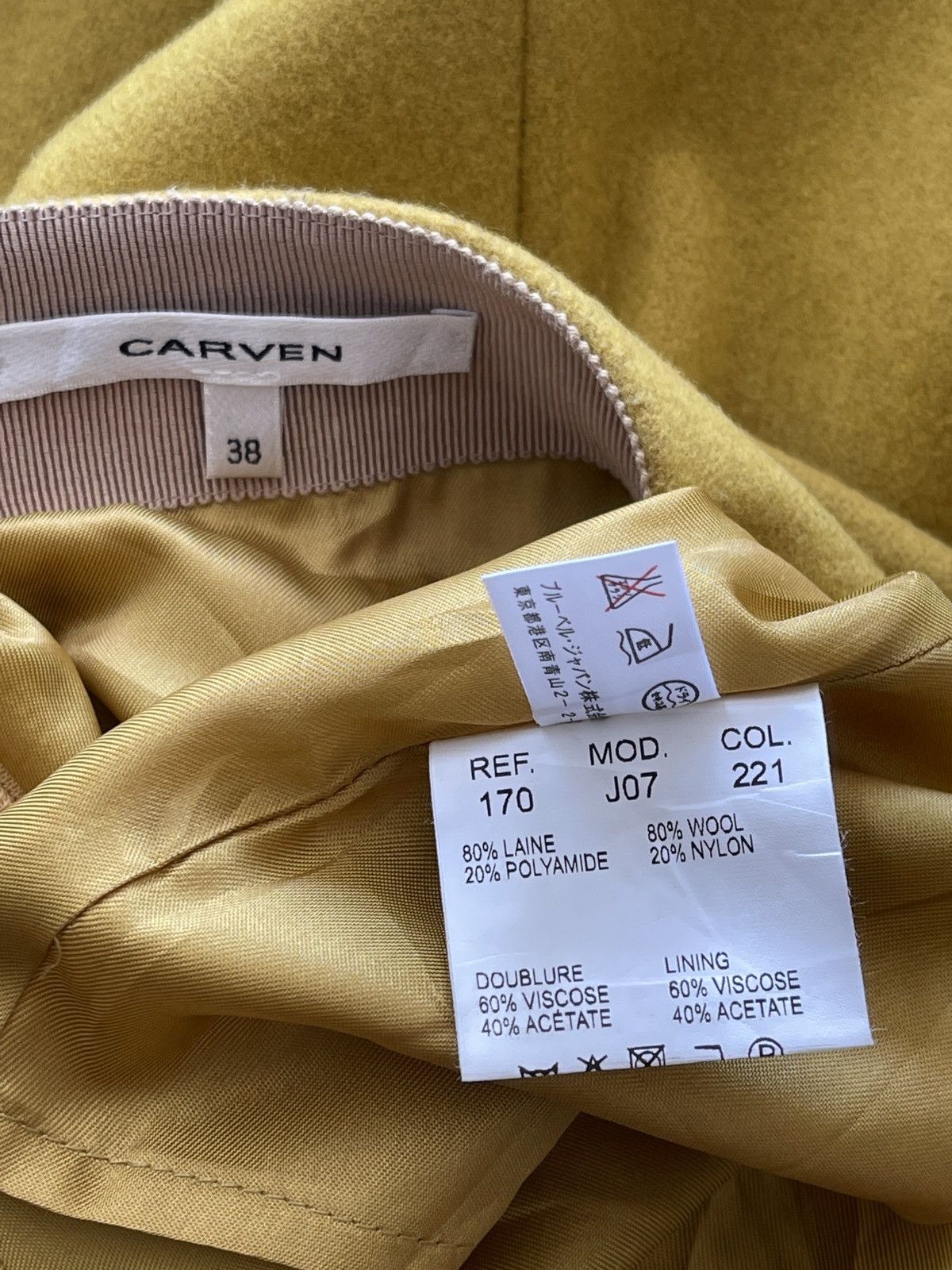Carven Carven Yellow Mini Skirt Size 28" / US 6 / IT 42 - 7 Thumbnail