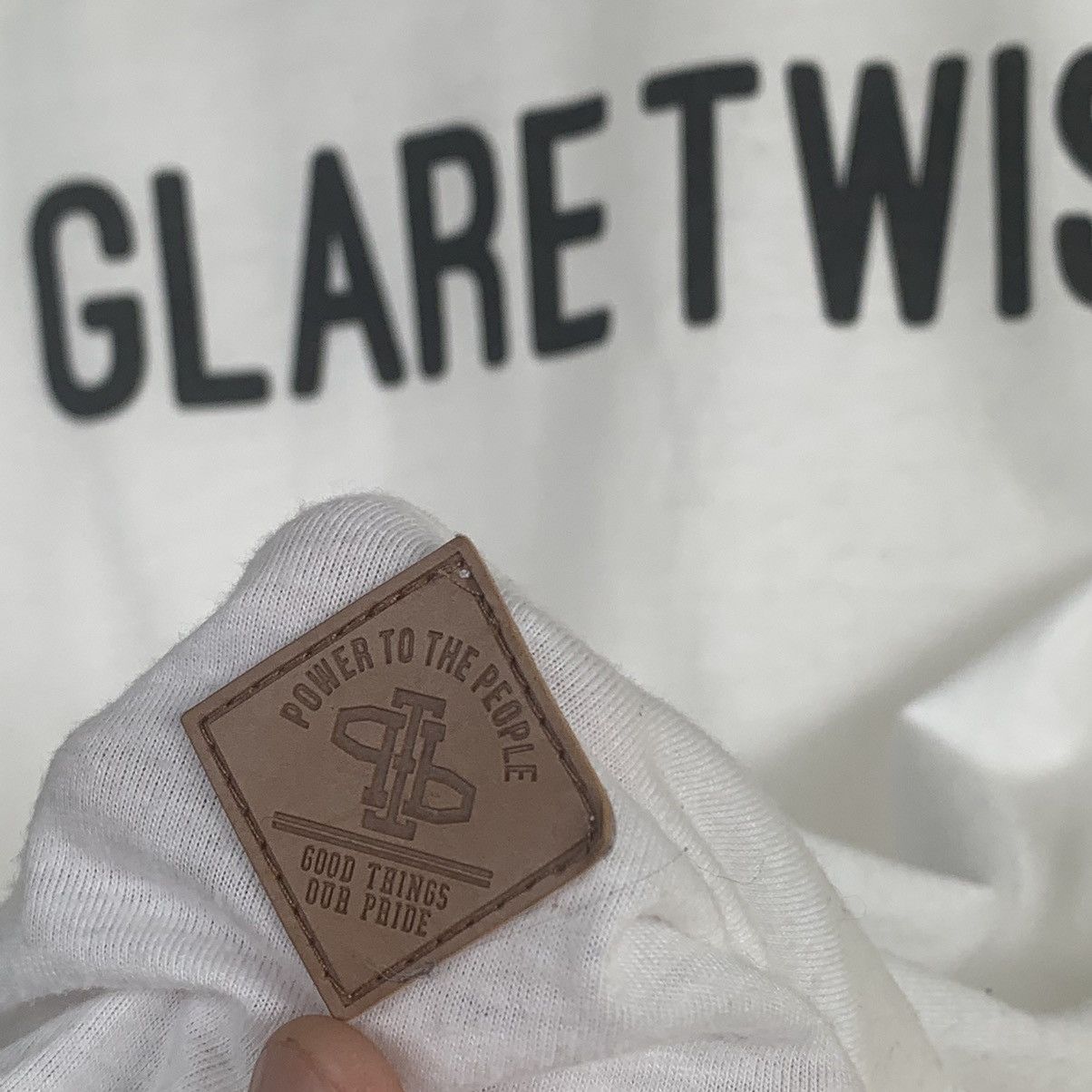 Japanese Brand Power Of The People glare twist white tee T-Shirt Size US L / EU 52-54 / 3 - 8 Thumbnail