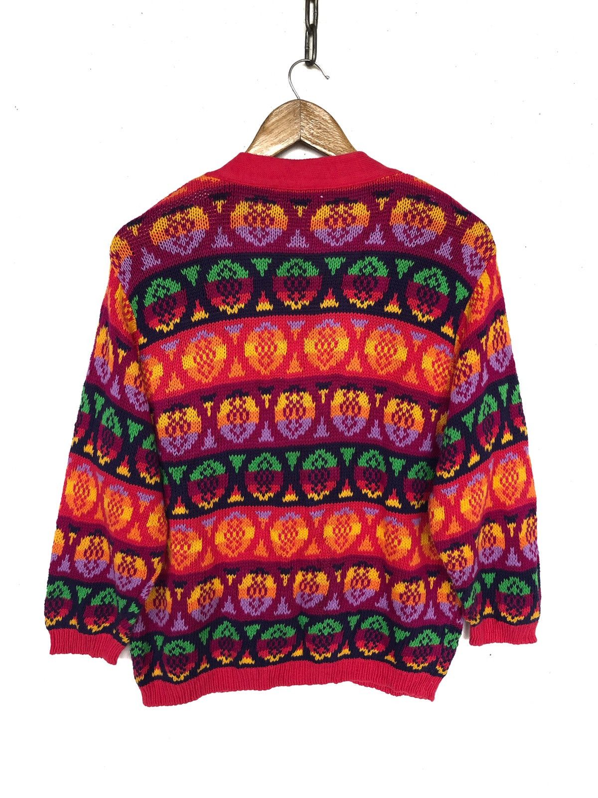 Benetton Made in Italy Fair Isle Multicolour Button Cardigan Size US S / EU 44-46 / 1 - 4 Thumbnail