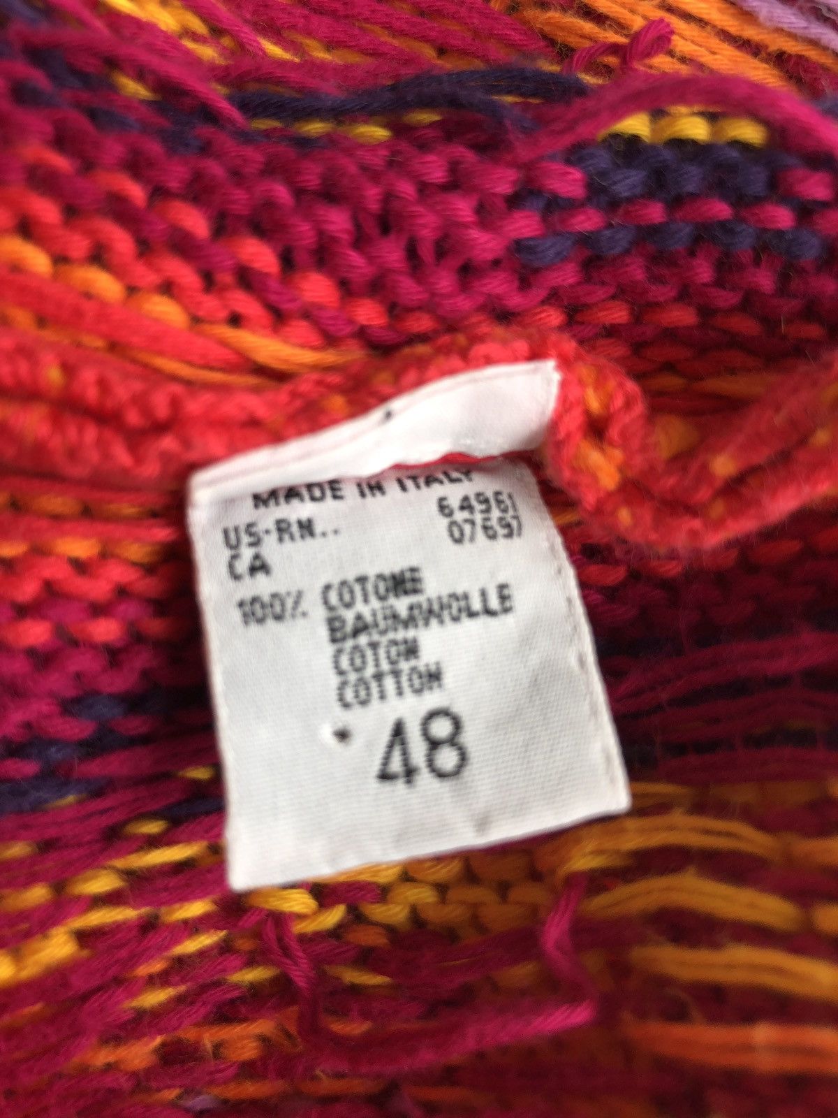 Benetton Made in Italy Fair Isle Multicolour Button Cardigan Size US S / EU 44-46 / 1 - 6 Thumbnail