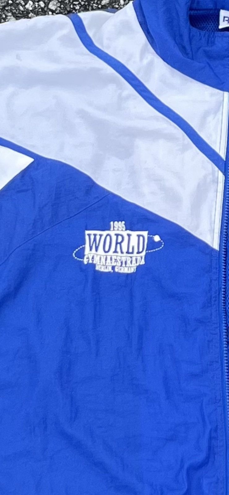 Reebok × Vintage Vintage 90’s Reebok USA Gymnastics Nylon Zipper Jacket Size US XL / EU 56 / 4 - 5 Thumbnail