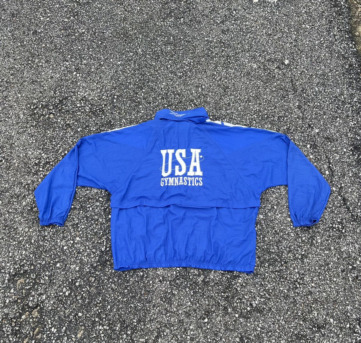 Reebok × Vintage Vintage 90’s Reebok USA Gymnastics Nylon Zipper Jacket Size US XL / EU 56 / 4 - 2 Thumbnail