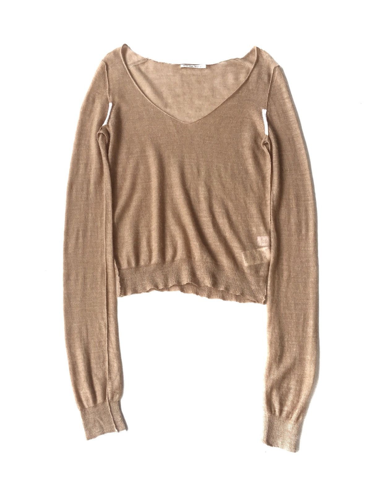 Yohji Yamamoto Yohji Yamamoto Elongated Arm Boat Neck Ramie Blend Cardigan Size US M / EU 48-50 / 2 - 1 Thumbnail