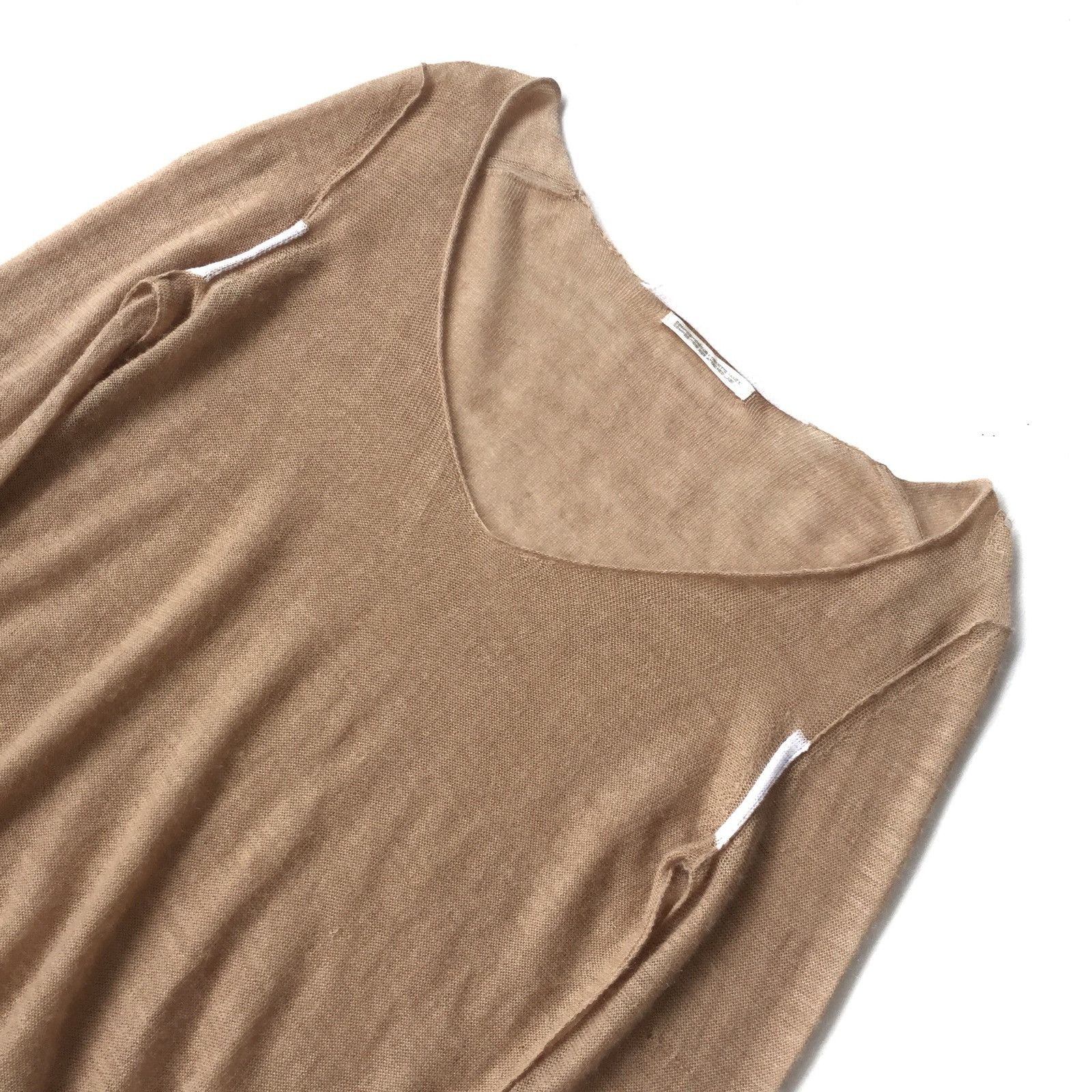 Yohji Yamamoto Yohji Yamamoto Elongated Arm Boat Neck Ramie Blend Cardigan Size US M / EU 48-50 / 2 - 3 Thumbnail