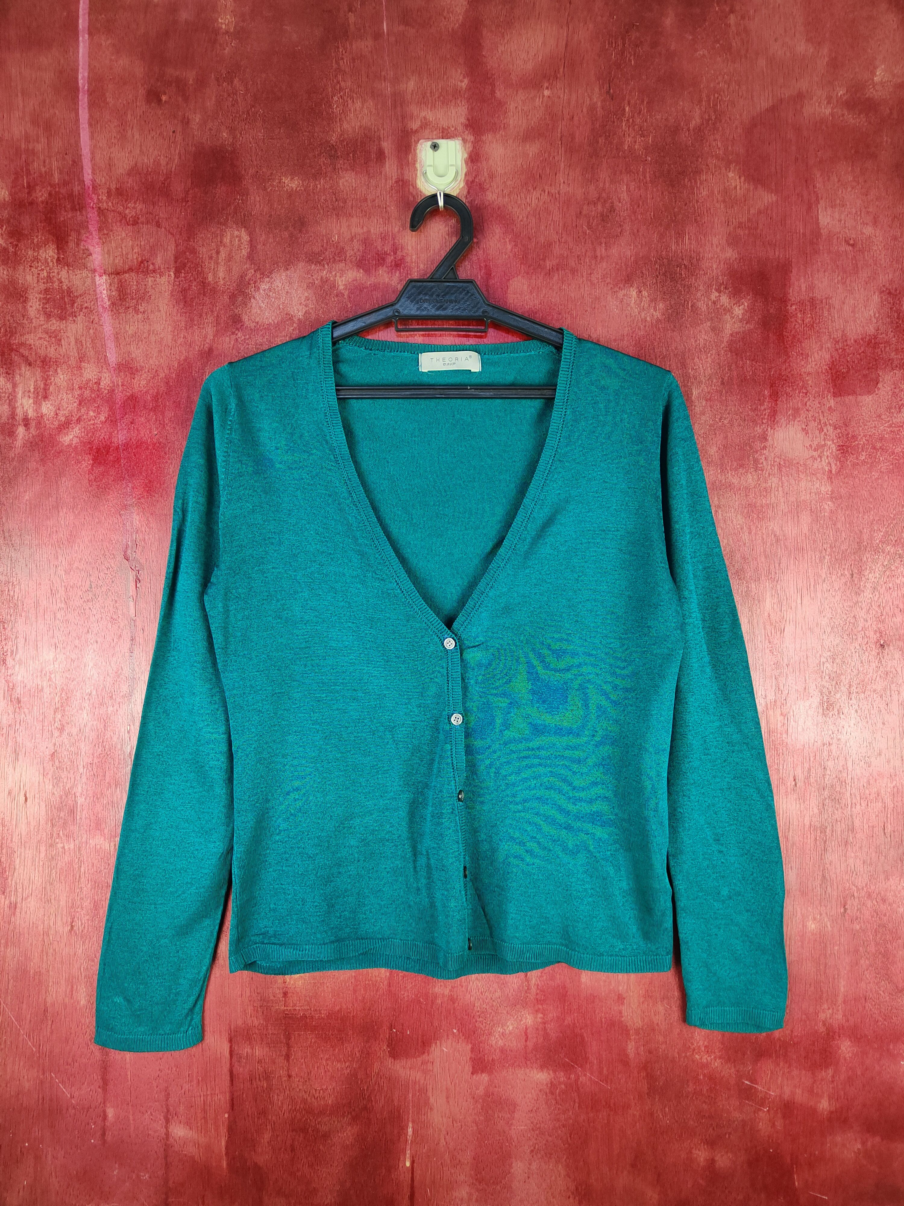 image of Theoria Emerald Green Cardigan Knitwear S950, Women's (Size Medium)