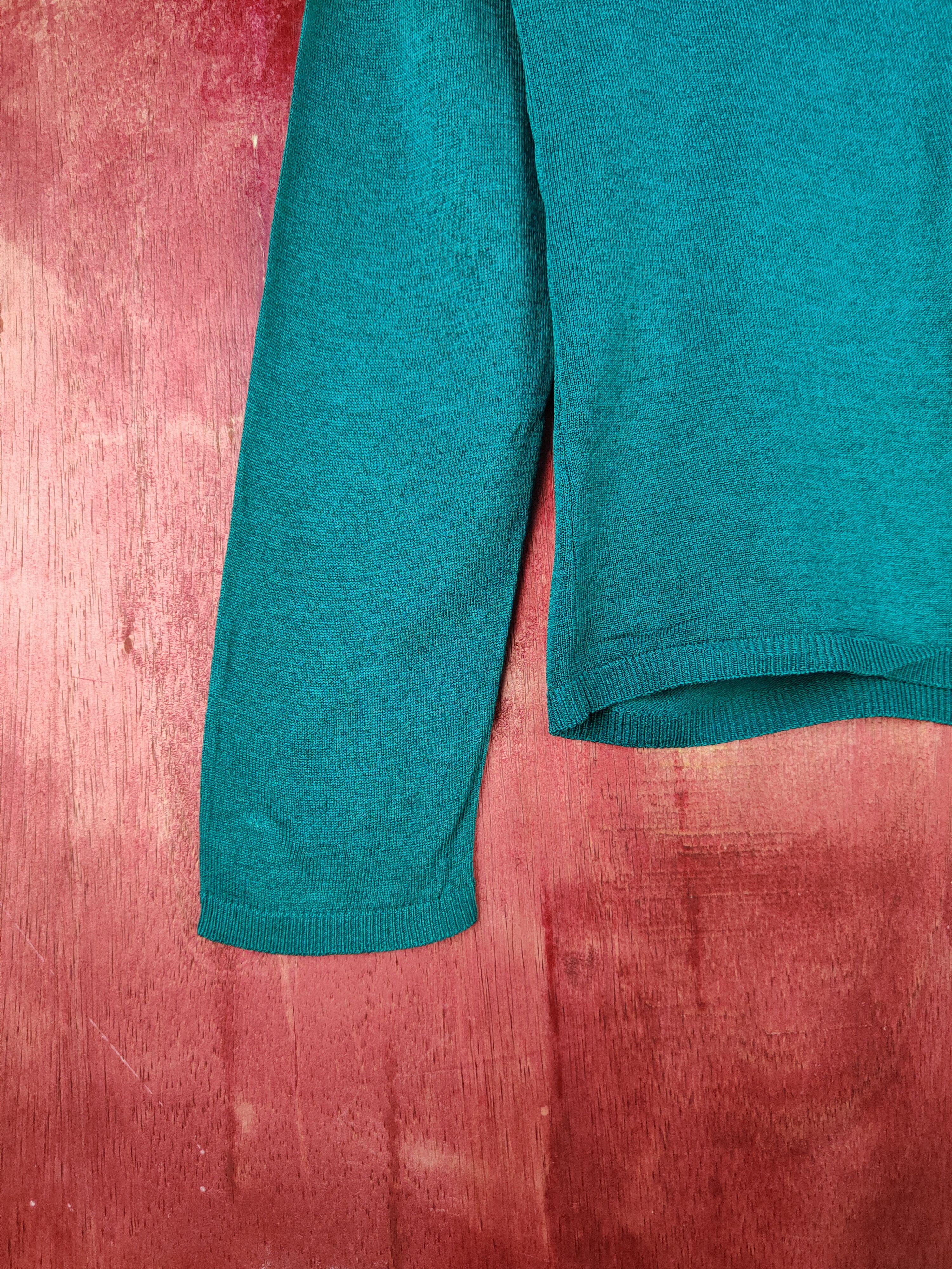 Homespun Knitwear Theoria Emerald Green Cardigan knitwear #S950 Size M / US 6-8 / IT 42-44 - 4 Thumbnail