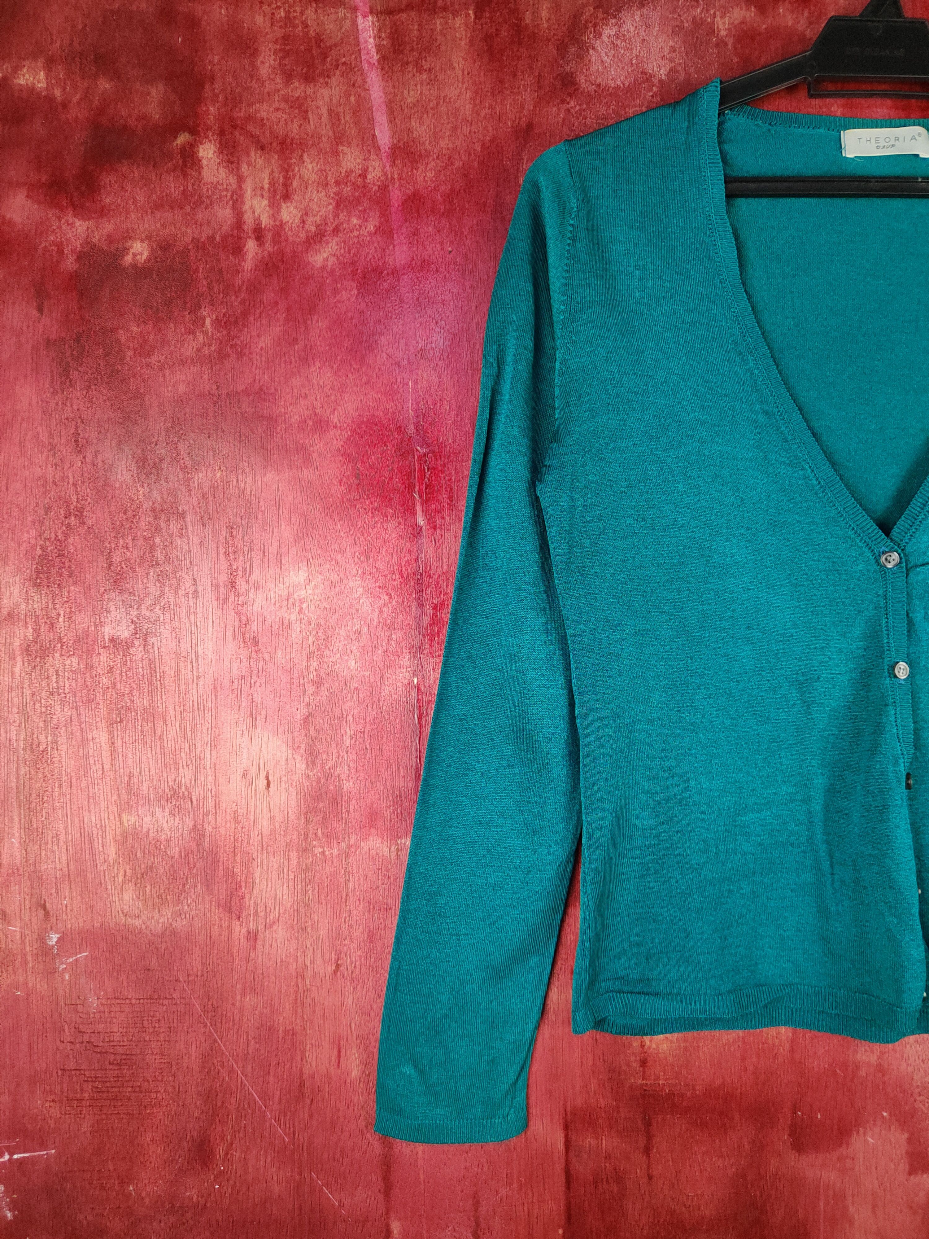 Homespun Knitwear Theoria Emerald Green Cardigan knitwear #S950 Size M / US 6-8 / IT 42-44 - 3 Thumbnail