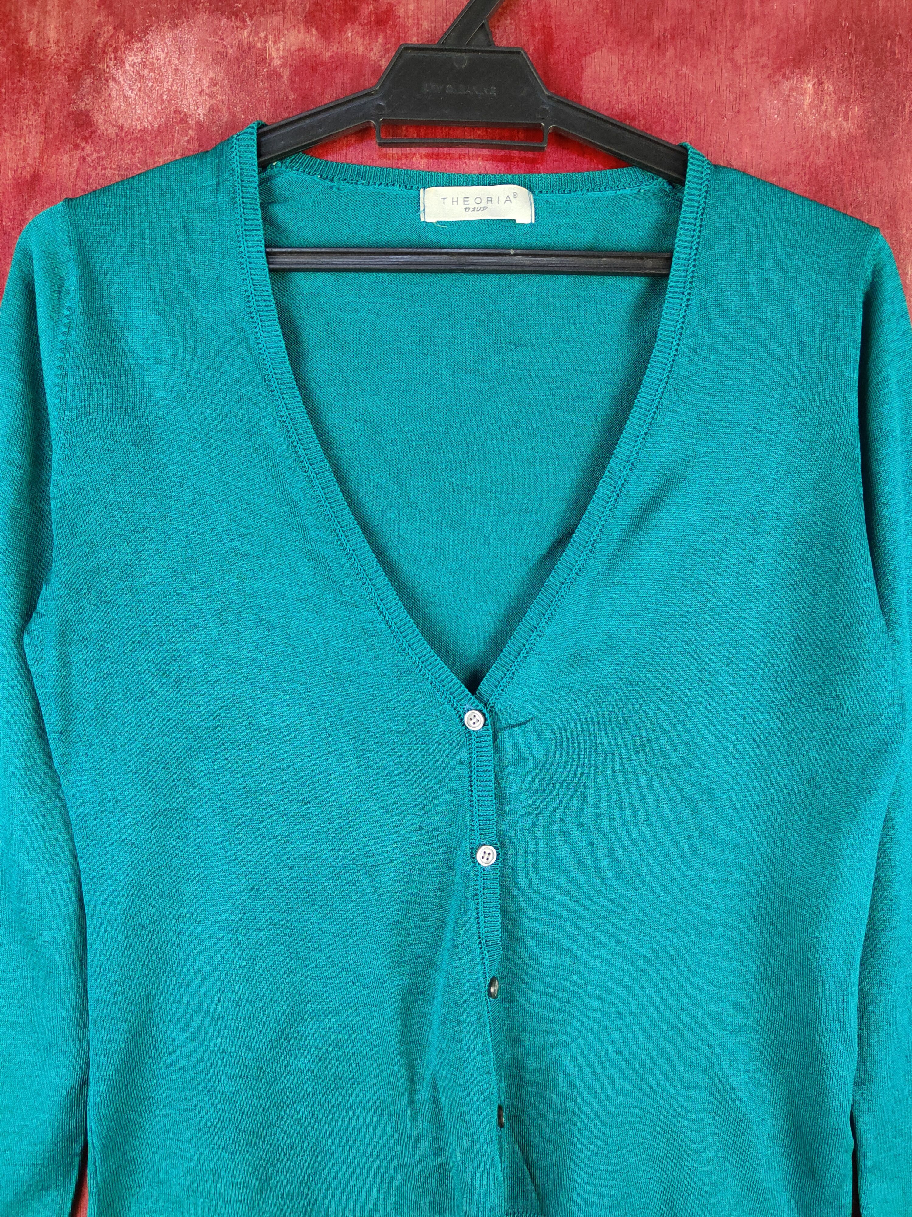 Homespun Knitwear Theoria Emerald Green Cardigan knitwear #S950 Size M / US 6-8 / IT 42-44 - 2 Thumbnail