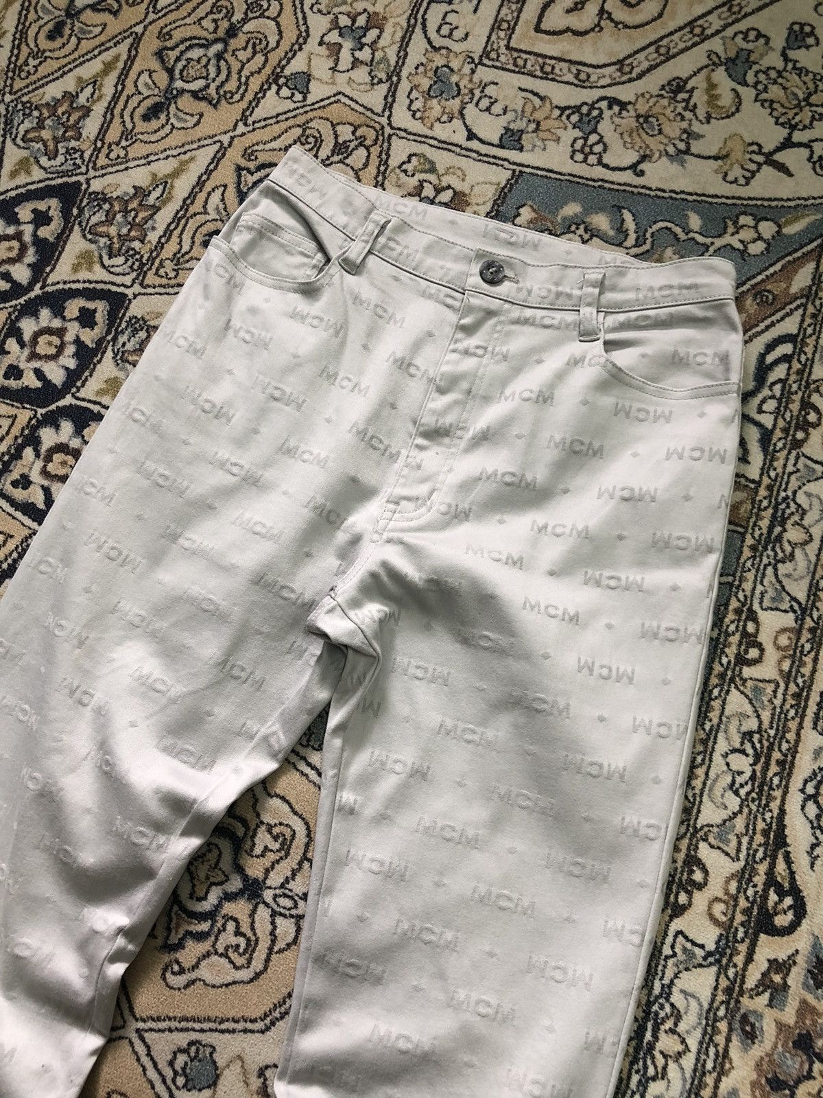 MCM Vintage MCM Full Prints Monogram Slim Fit Stretchable Jeans Size 28" / US 6 / IT 42 - 1 Thumbnail