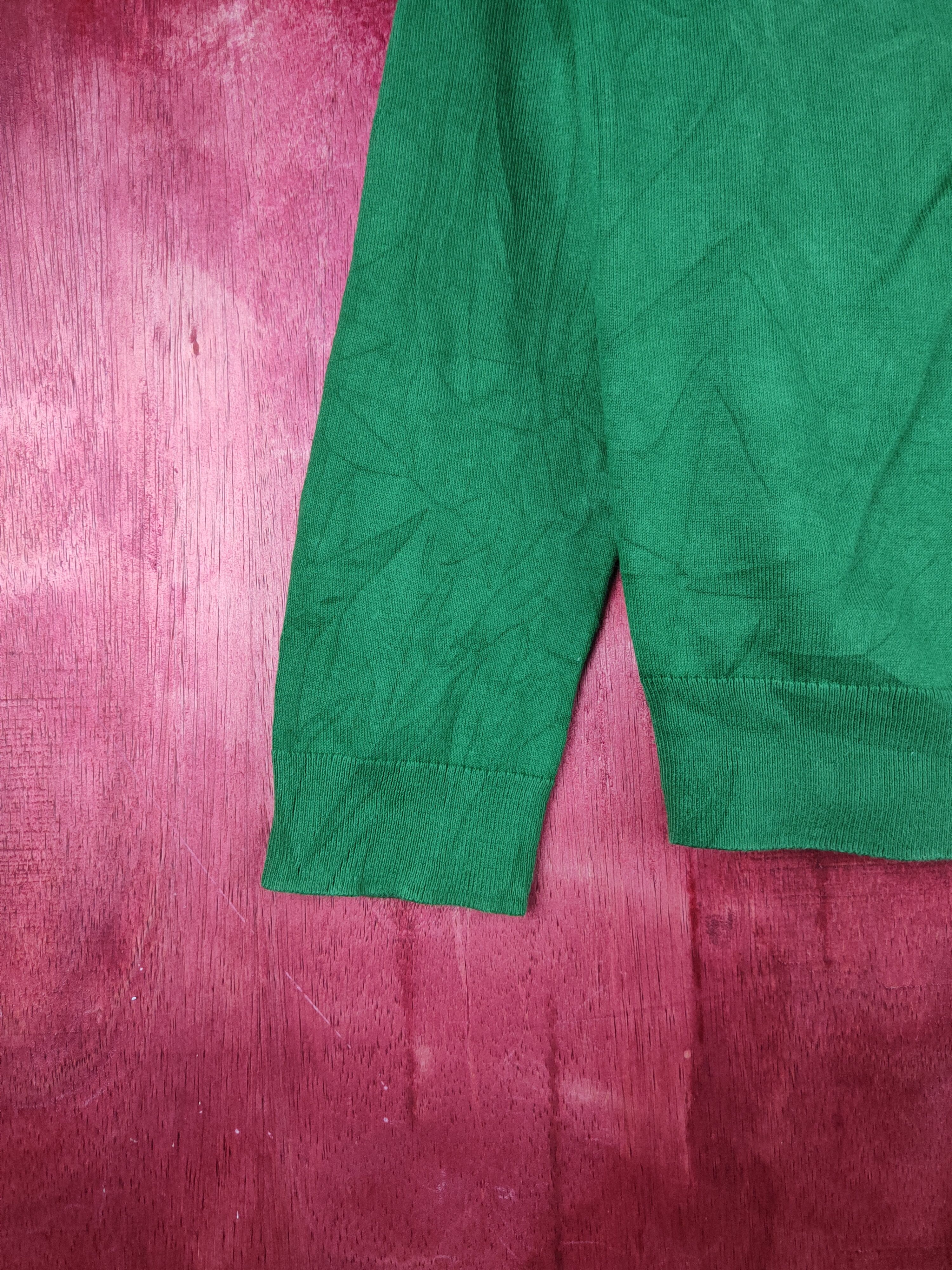 Japanese Brand × Uniqlo Uniqlo Dark Green Cardigan knitwear thin japan vintage #S948 Size M / US 6-8 / IT 42-44 - 4 Thumbnail