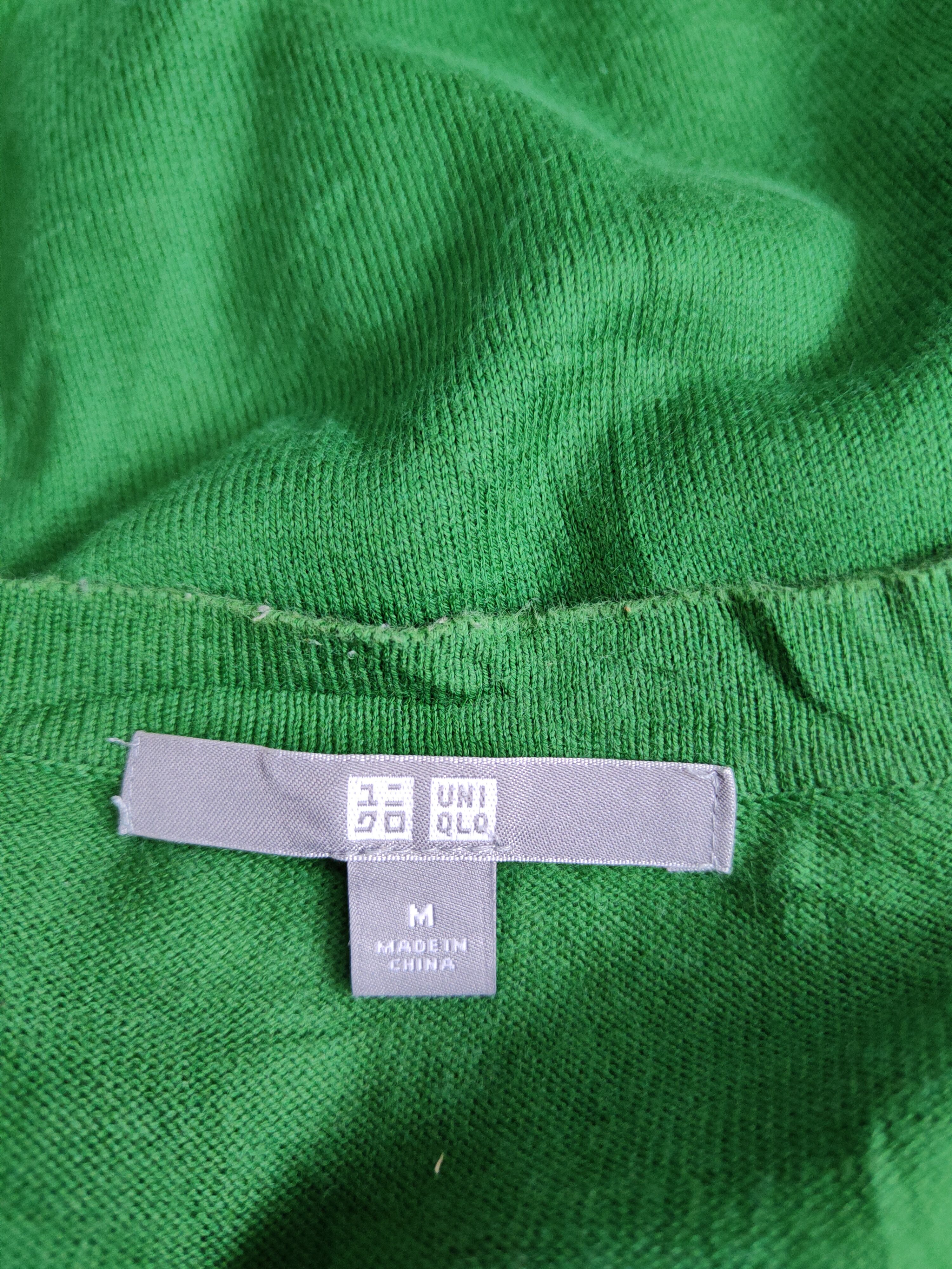 Japanese Brand × Uniqlo Uniqlo Dark Green Cardigan knitwear thin japan vintage #S948 Size M / US 6-8 / IT 42-44 - 11 Thumbnail