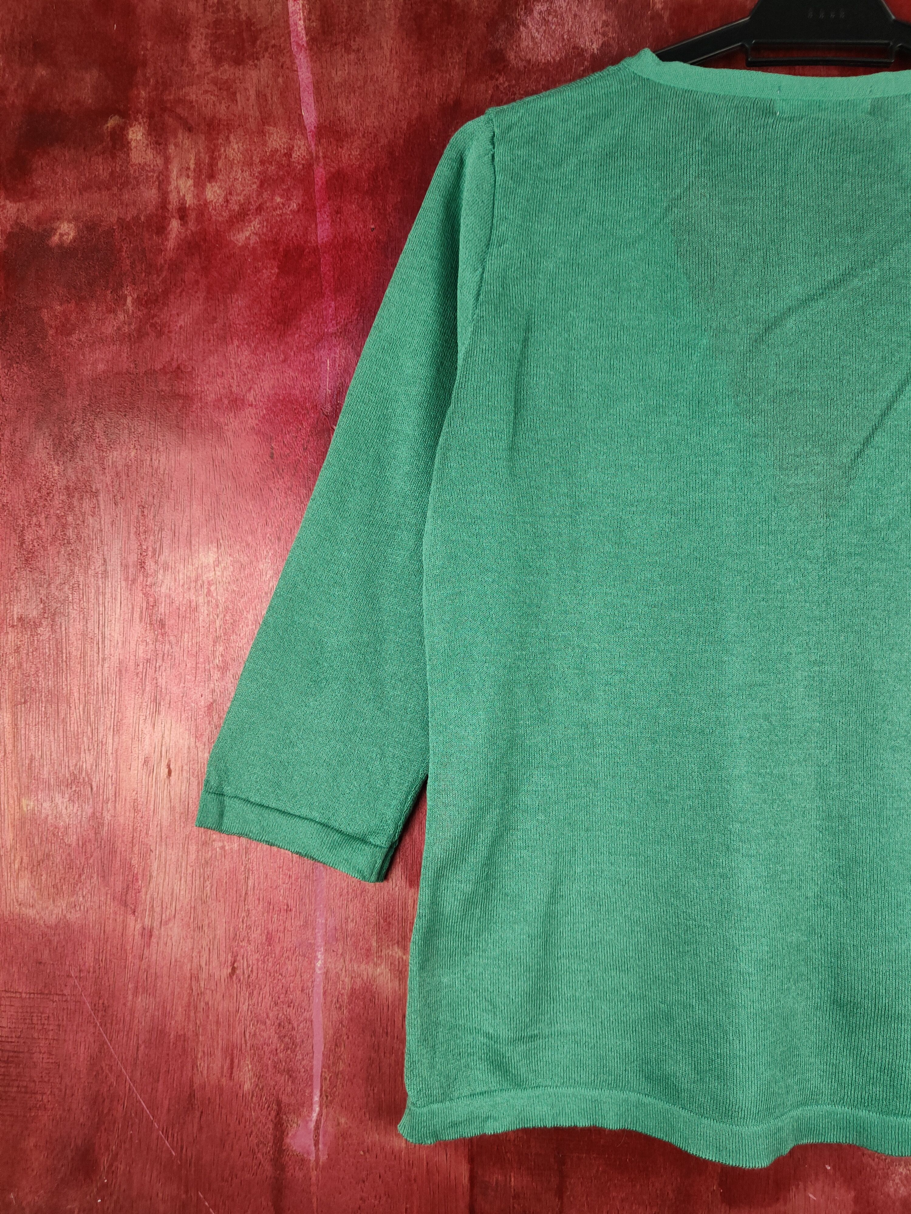 Japanese Brand × Vintage Japan vintage knitwear Green Cardigan #S943 Size M / US 6-8 / IT 42-44 - 8 Thumbnail