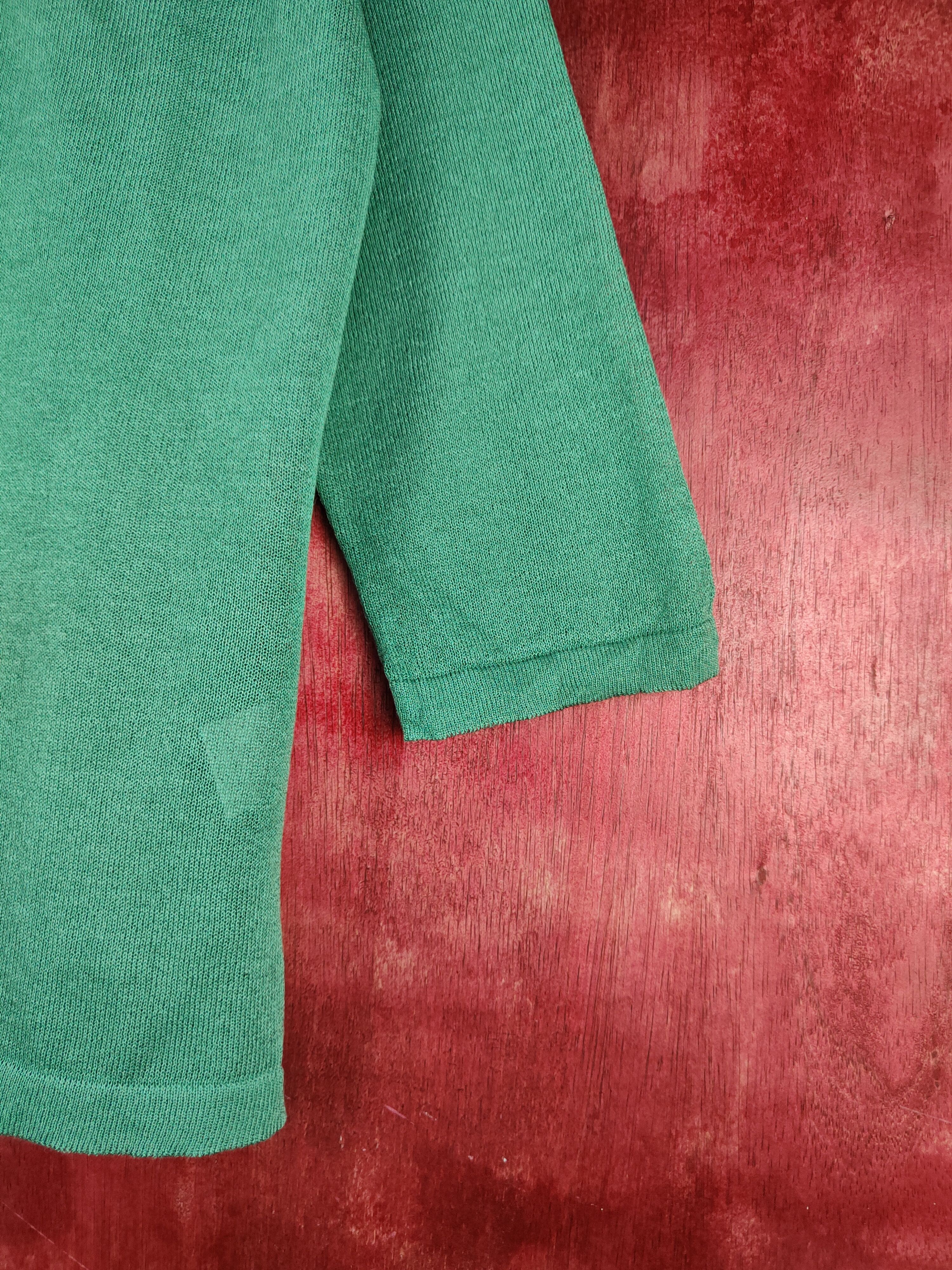 Japanese Brand × Vintage Japan vintage knitwear Green Cardigan #S943 Size M / US 6-8 / IT 42-44 - 6 Thumbnail