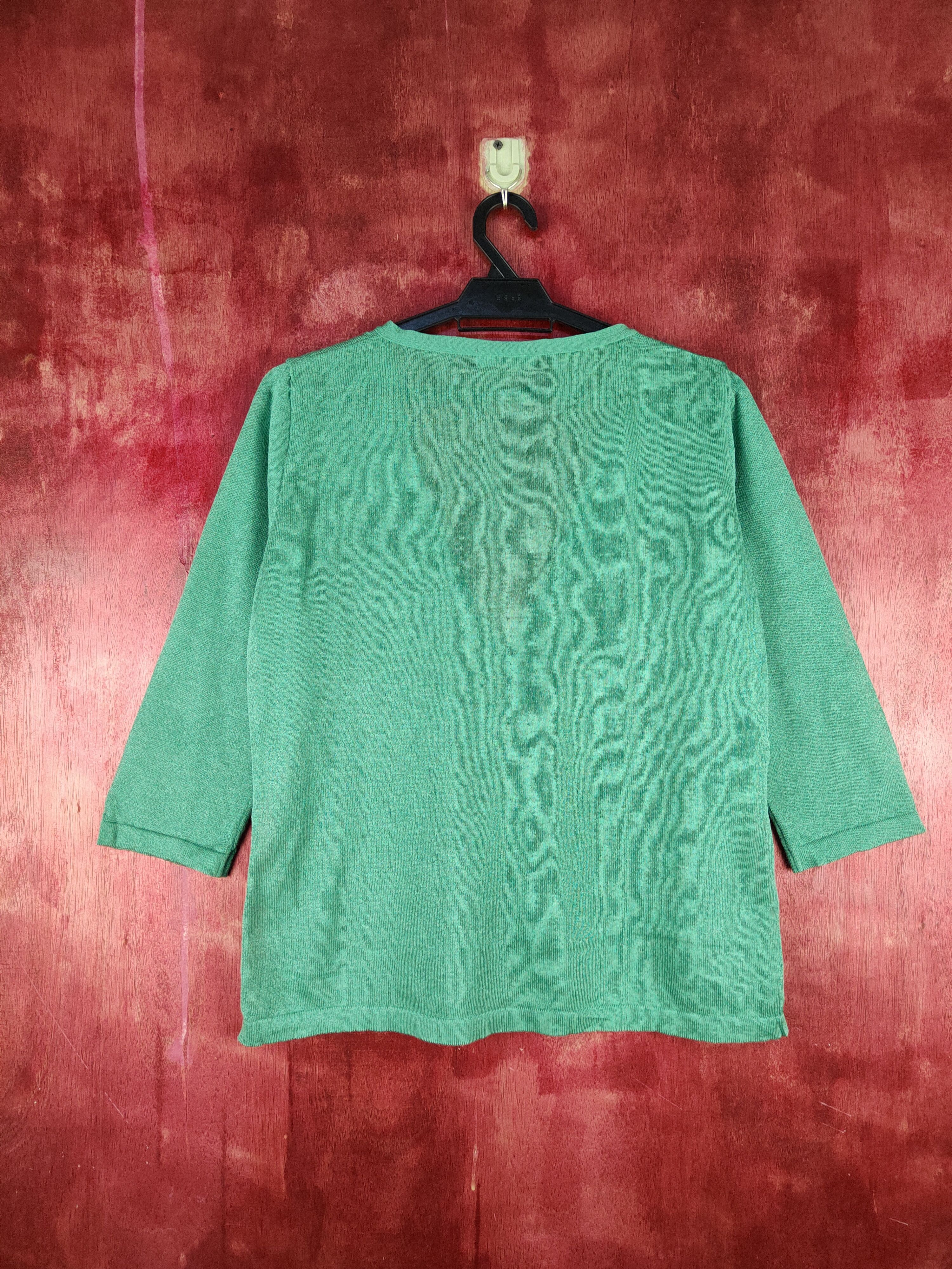 Japanese Brand × Vintage Japan vintage knitwear Green Cardigan #S943 Size M / US 6-8 / IT 42-44 - 7 Thumbnail