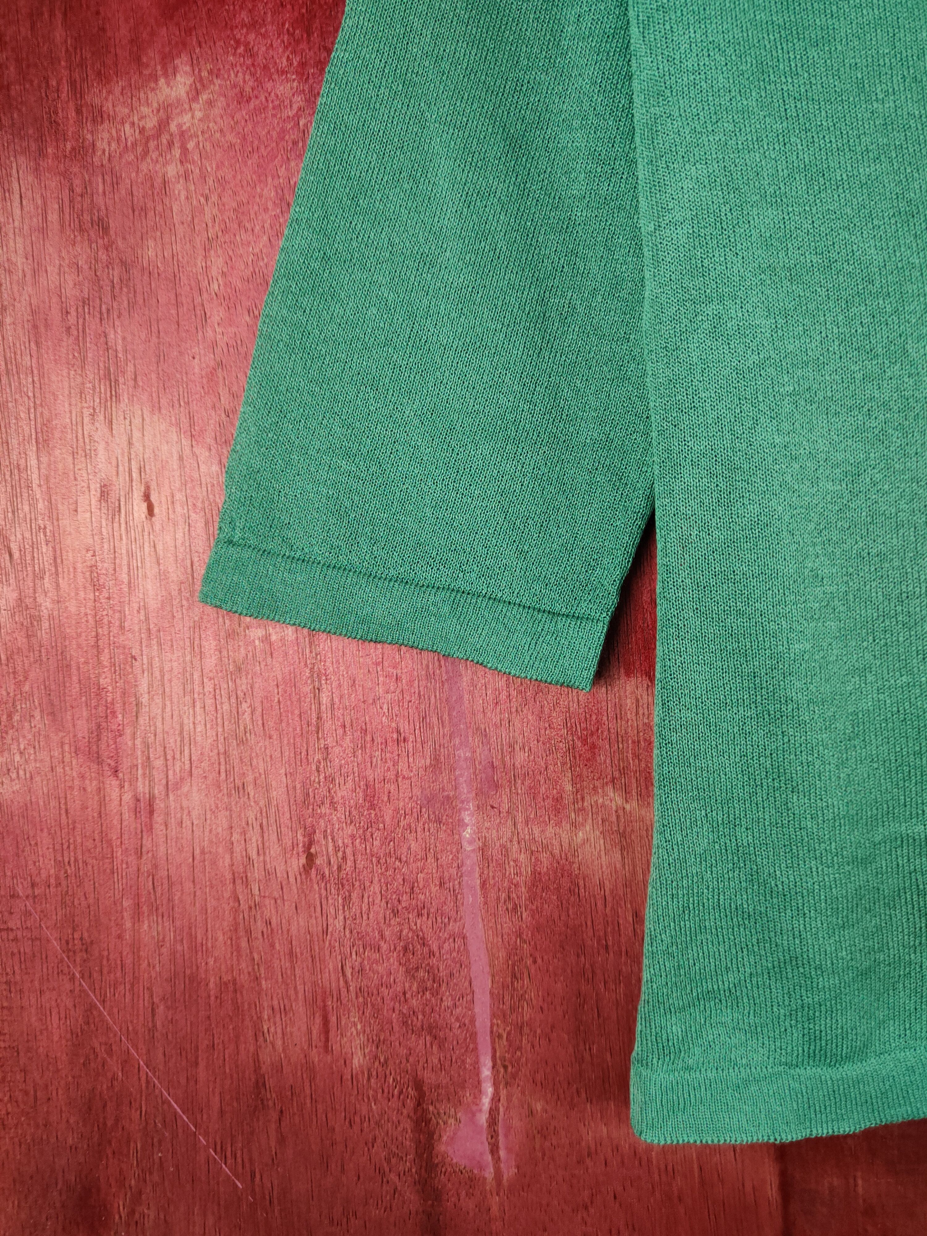 Japanese Brand × Vintage Japan vintage knitwear Green Cardigan #S943 Size M / US 6-8 / IT 42-44 - 4 Thumbnail