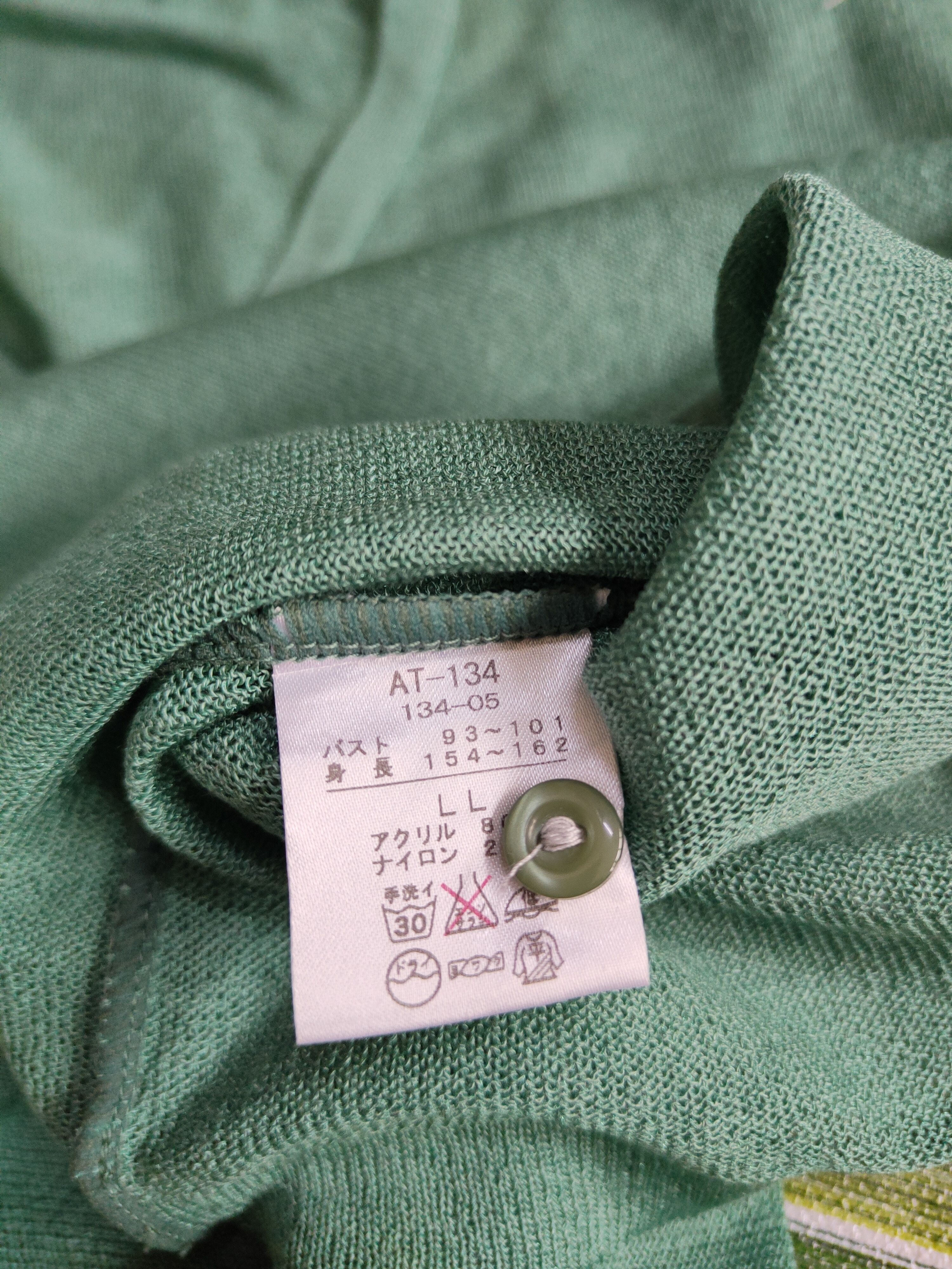 Japanese Brand × Vintage Japan vintage knitwear Green Cardigan #S943 Size M / US 6-8 / IT 42-44 - 10 Thumbnail