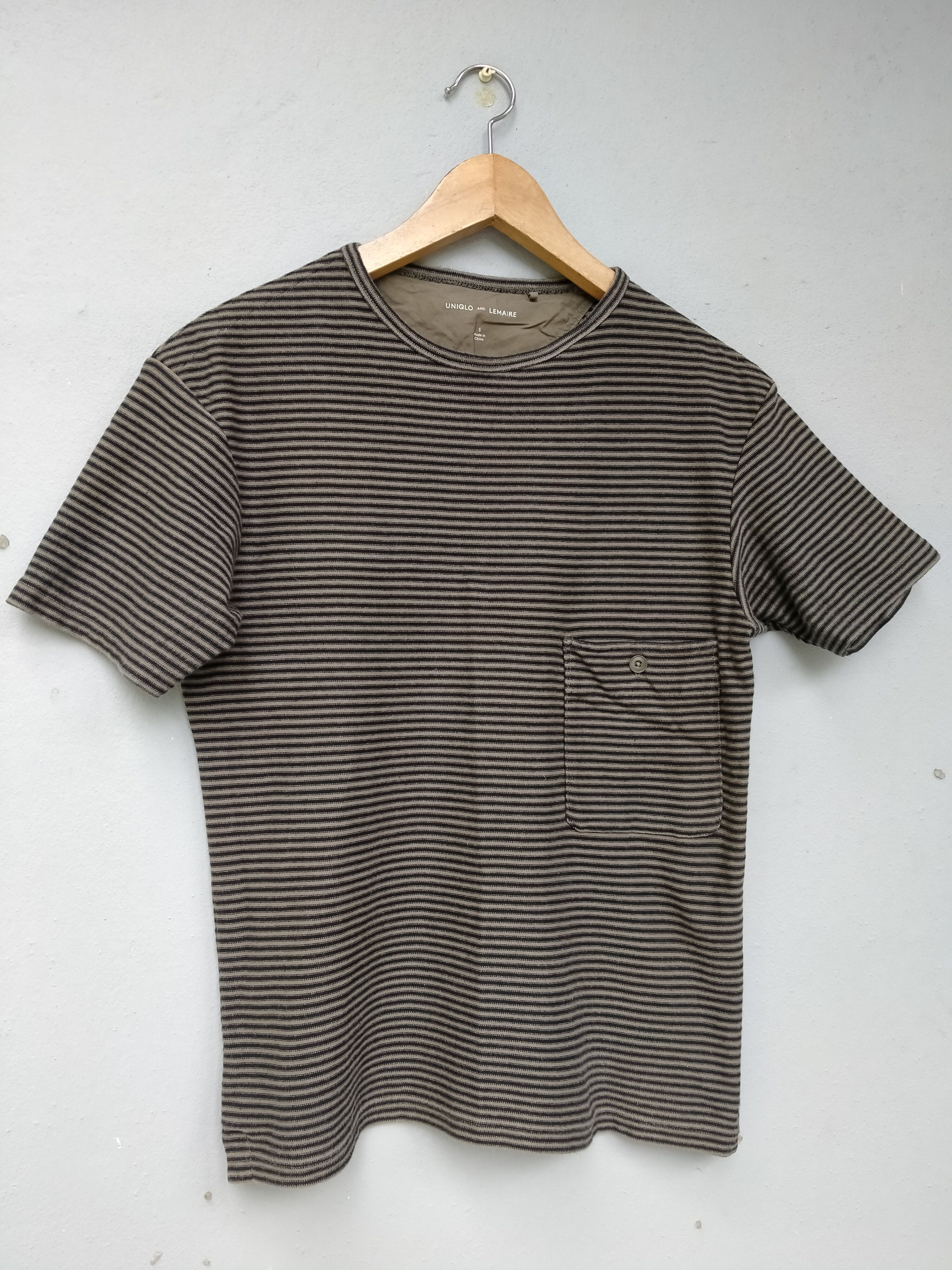 Lemaire Lemaire X Uniqlo Stripe Single Pocket Tee Size US S / EU 44-46 / 1 - 1 Thumbnail