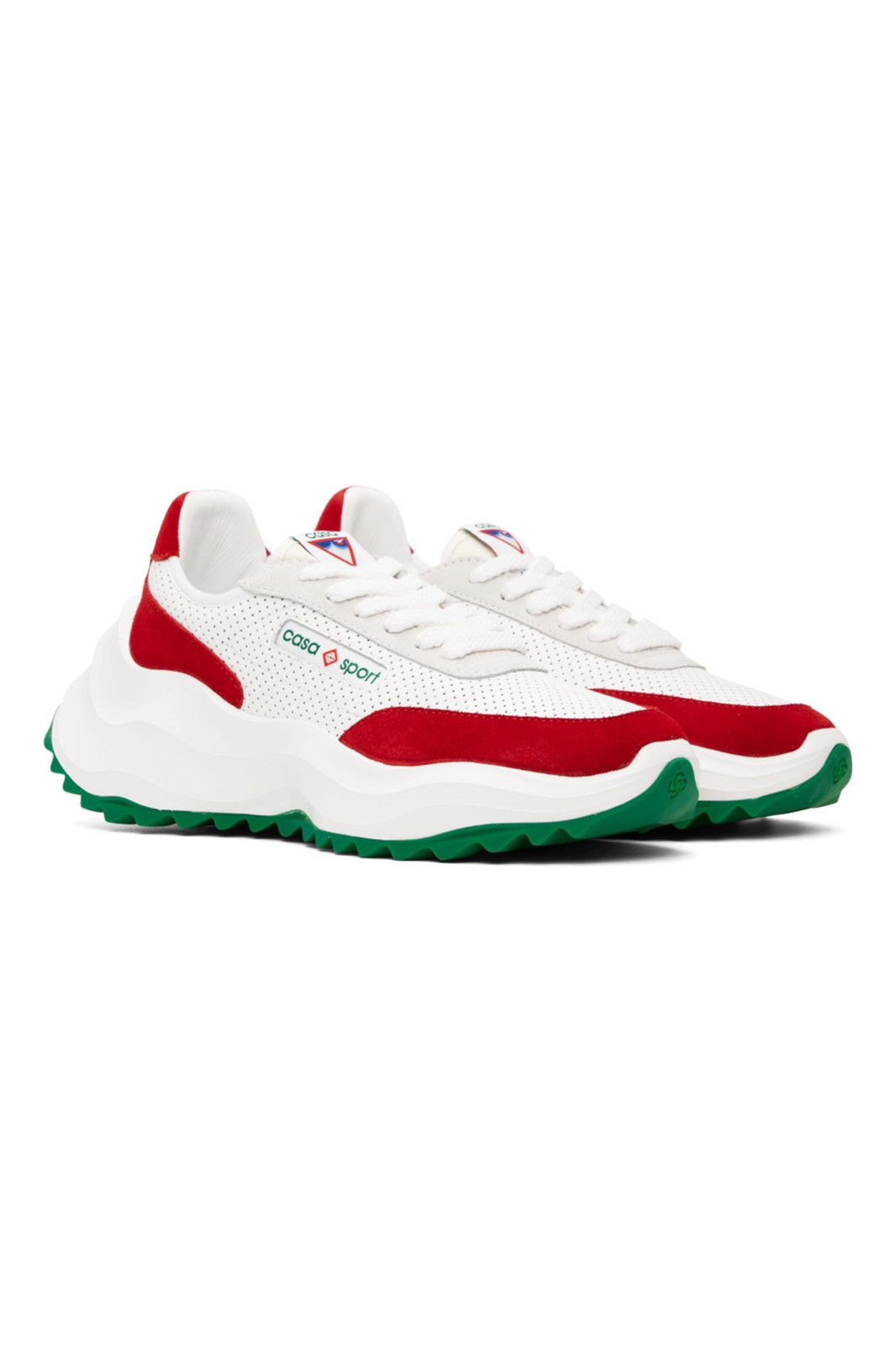 Casablanca CASABLANCA White & Red Atlantis Sneakers Size US 9.5 / EU 42-43 - 4 Thumbnail