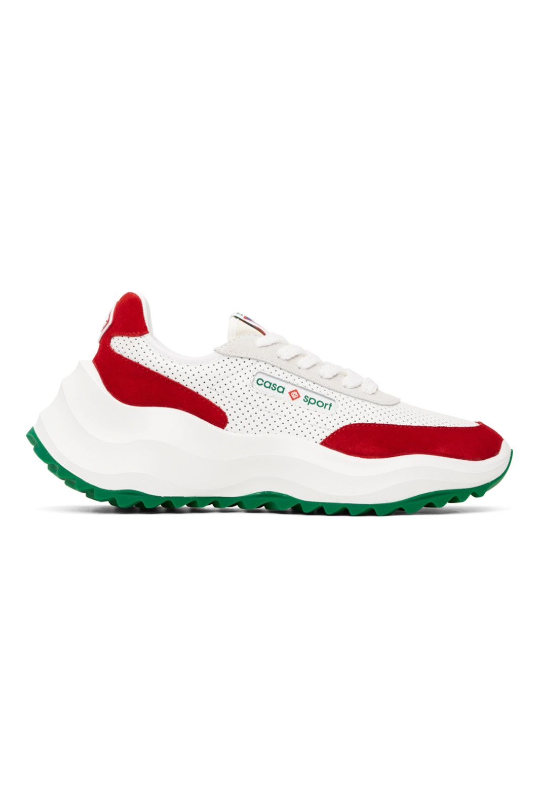 Casablanca CASABLANCA White & Red Atlantis Sneakers Size US 9.5 / EU 42-43 - 6 Thumbnail
