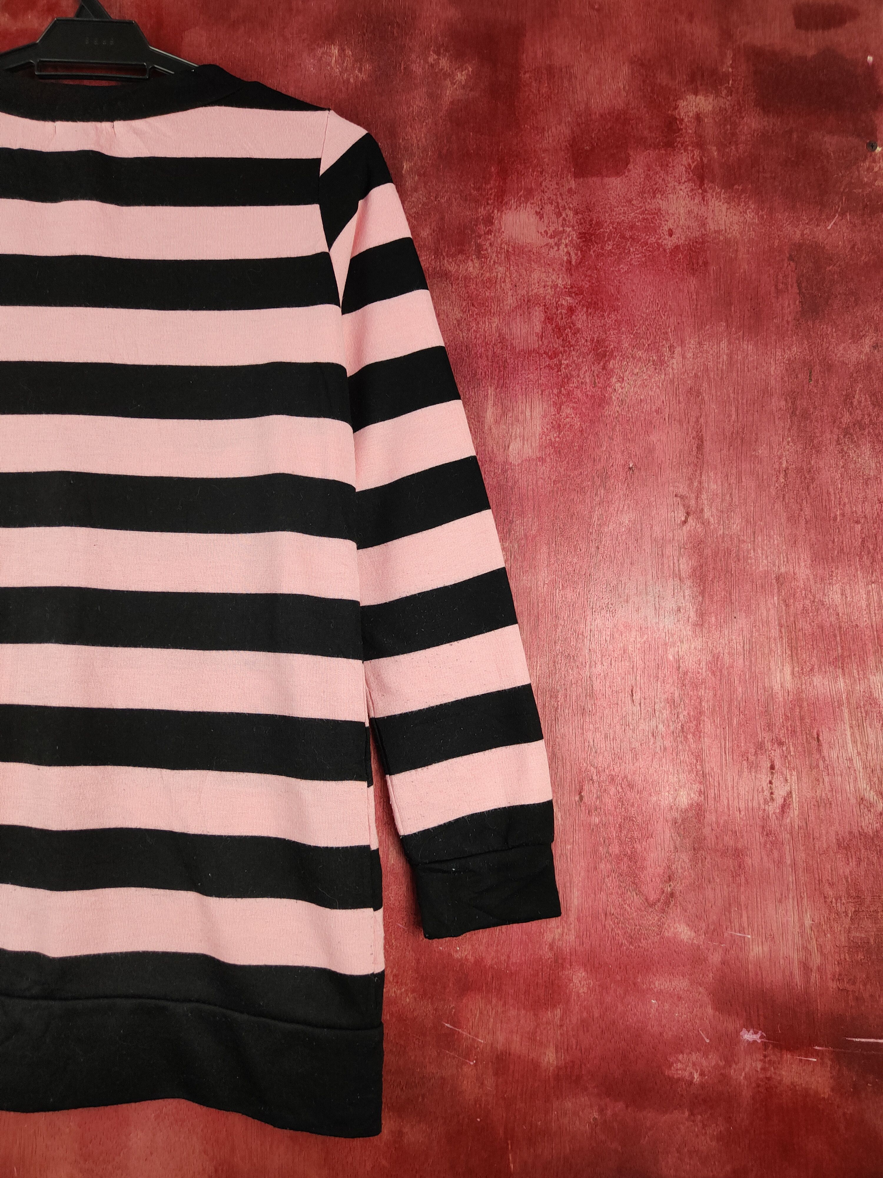 Japanese Brand C.O.L.Z.A Black/Pink stripe knitwear Cardigan #S936 Size M / US 6-8 / IT 42-44 - 9 Thumbnail