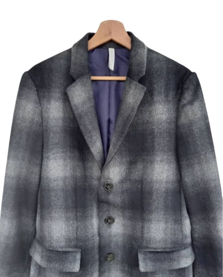 Japanese Brand × Zara Casual Zara Man Plaid Wool Long Coat Size US S / EU 44-46 / 1 - 2 Thumbnail
