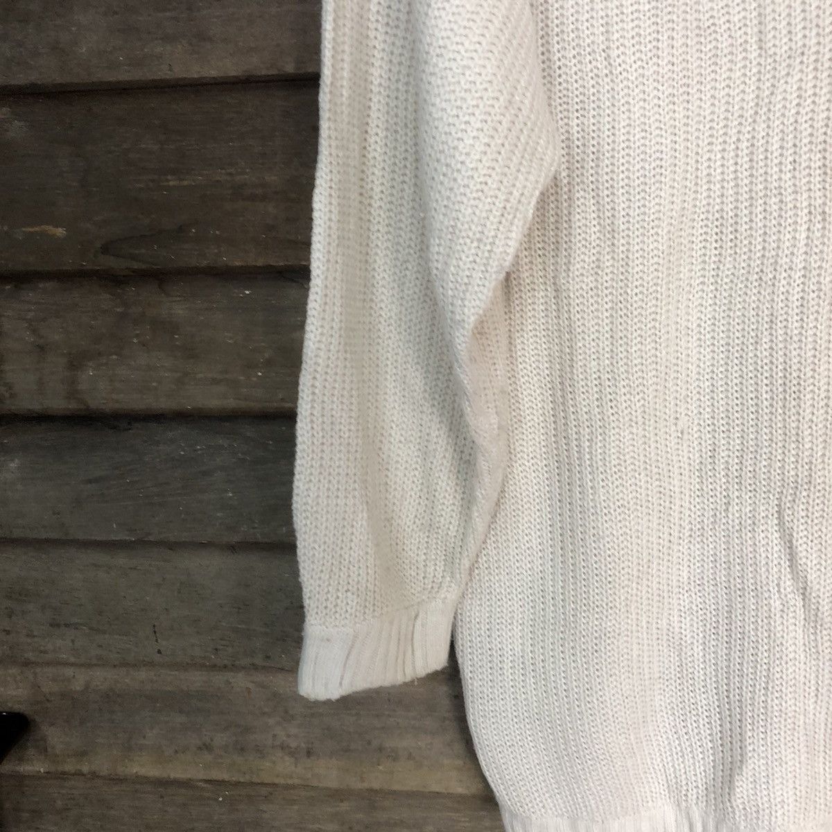 Homespun Knitwear GRL Long Cream Cardigan knitwear japan #7184 Size XL / US 12-14 / IT 48-50 - 10 Thumbnail