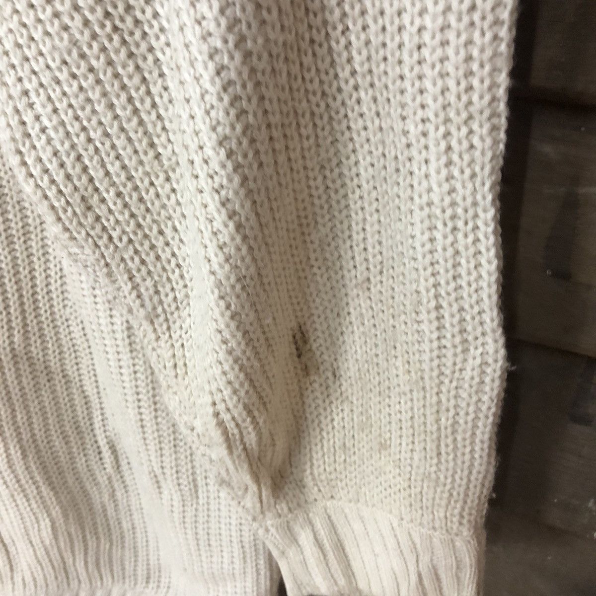 Homespun Knitwear GRL Long Cream Cardigan knitwear japan #7184 Size XL / US 12-14 / IT 48-50 - 12 Thumbnail