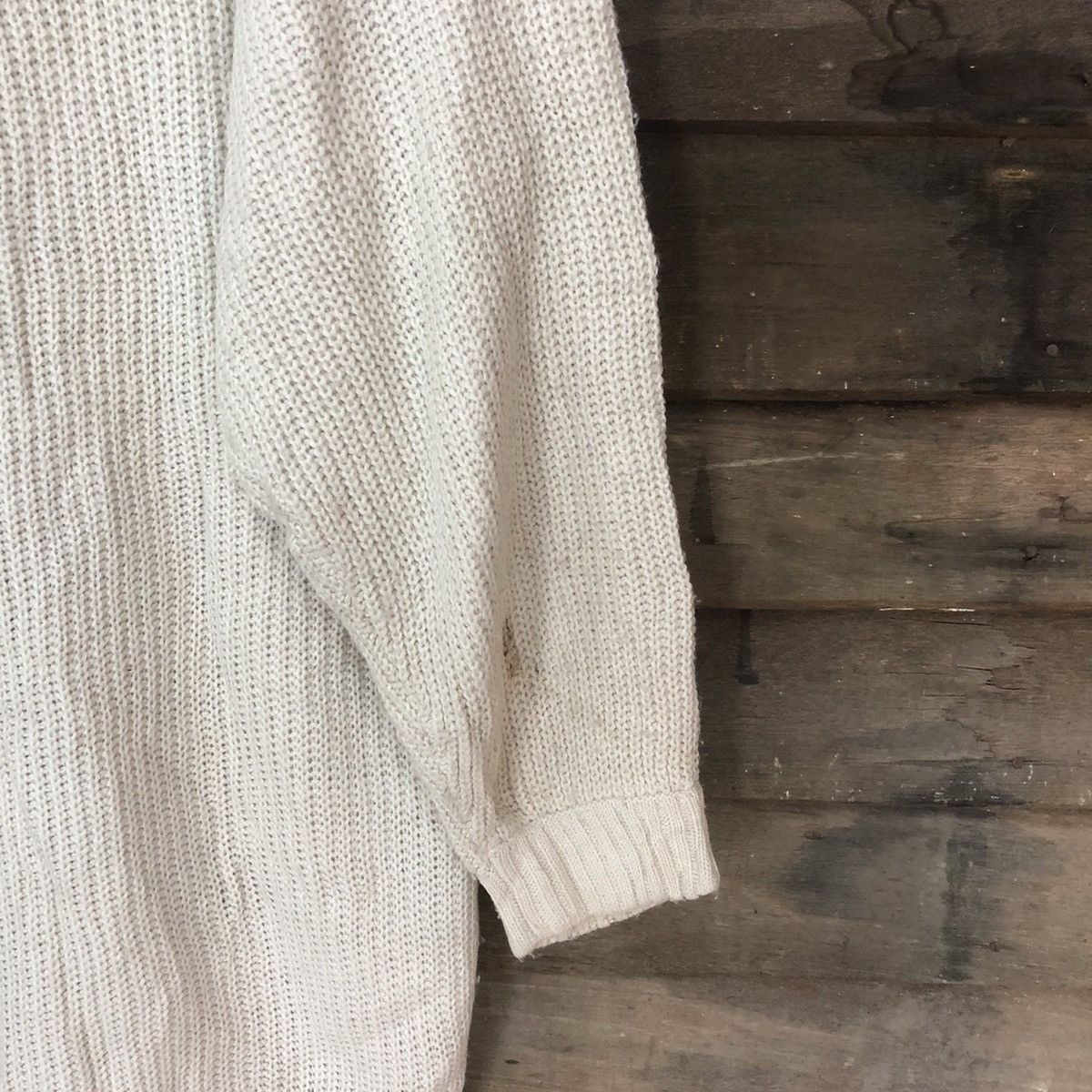Homespun Knitwear GRL Long Cream Cardigan knitwear japan #7184 Size XL / US 12-14 / IT 48-50 - 11 Thumbnail