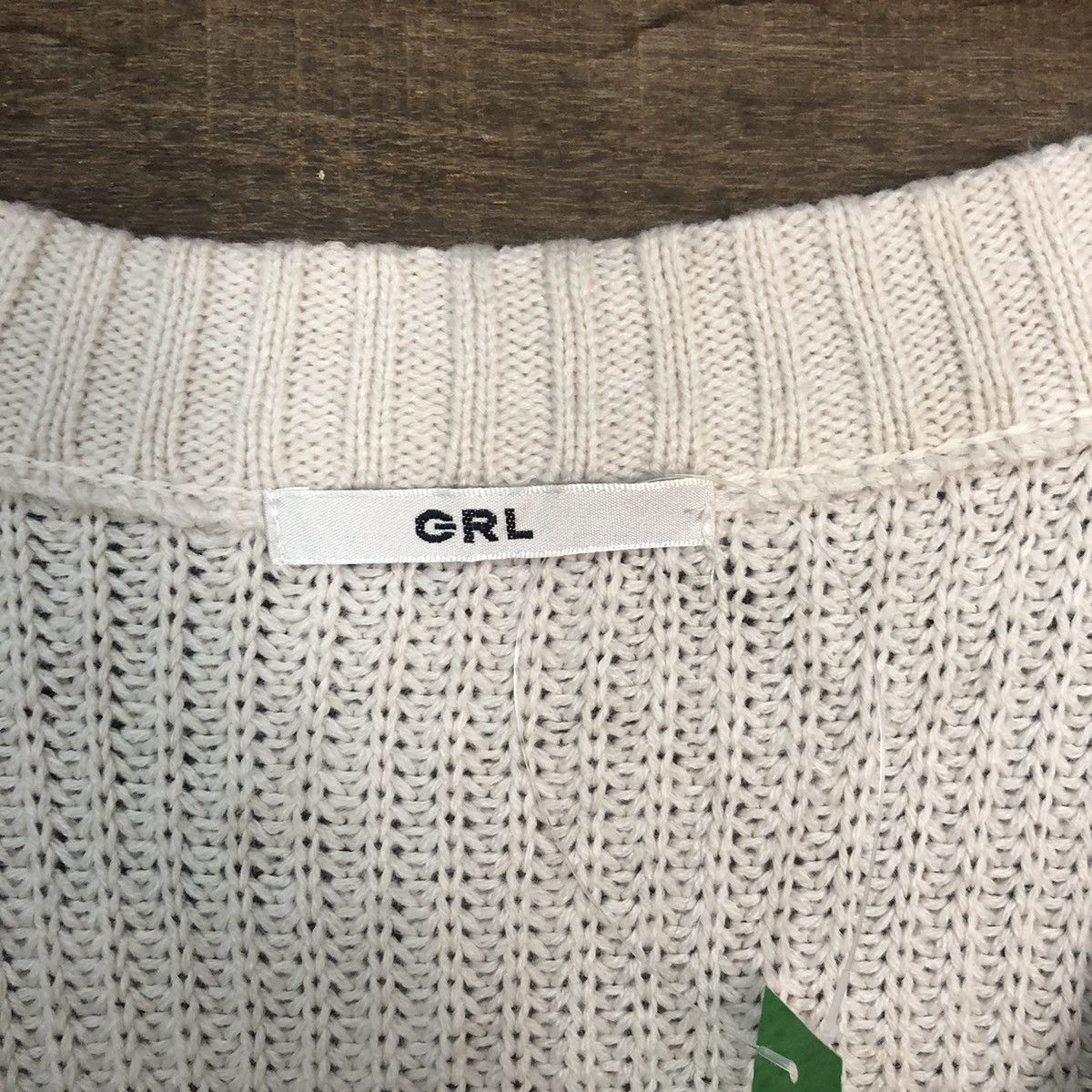 Homespun Knitwear GRL Long Cream Cardigan knitwear japan #7184 Size XL / US 12-14 / IT 48-50 - 7 Thumbnail