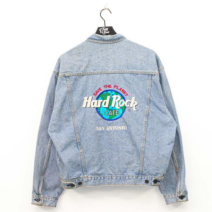 Vintage VTG 90s Hard Rock Cafe Save The Planet Denim Trucker Jacket ...