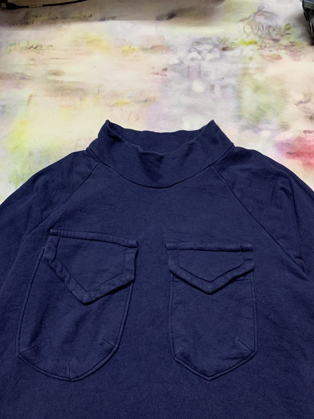 Blue Blue Japan Japanese TAKUYA NAKAMURA Chest Cargo Pocket Sweatshirt Size US L / EU 52-54 / 3 - 4 Thumbnail