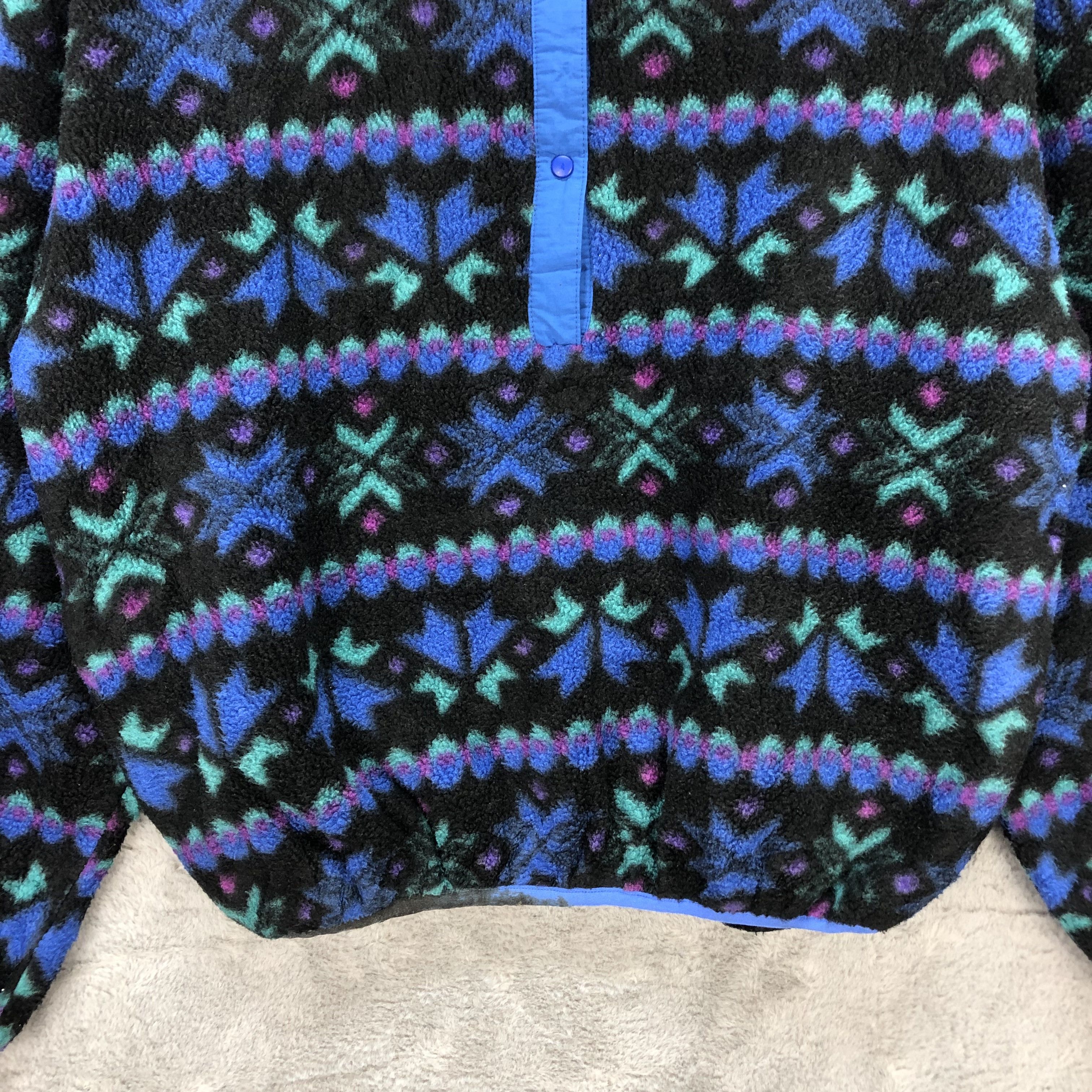 L.L. Bean Rare L.L. Bean Nice Design Snap Button Fleece #6308-59 Size S / US 4 / IT 40 - 3 Thumbnail