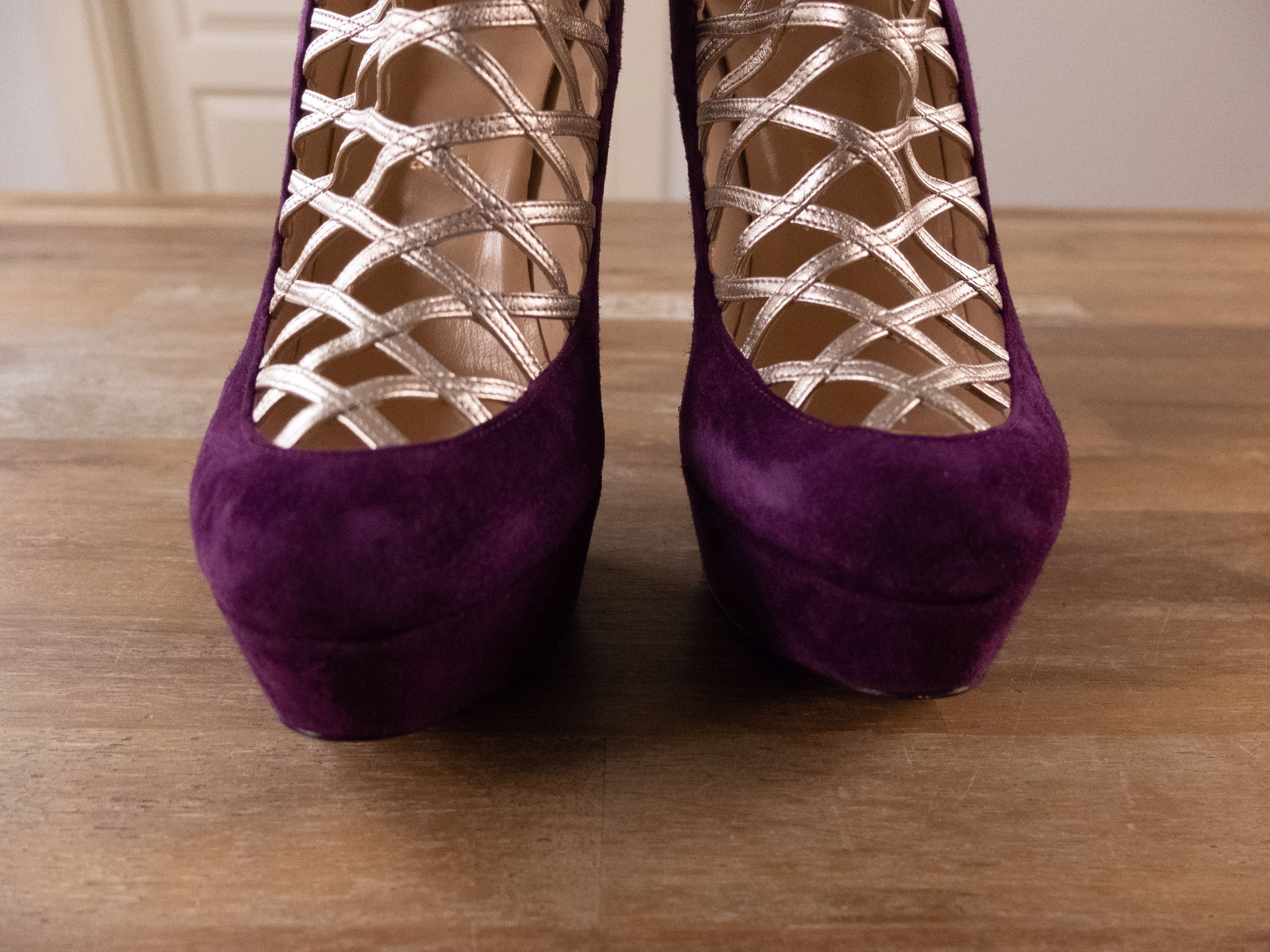 Christian Louboutin CHRISTIAN LOUBOUTIN Berlinissimo purple suede ankle boots 9 Size US 9 / IT 39 - 3 Thumbnail