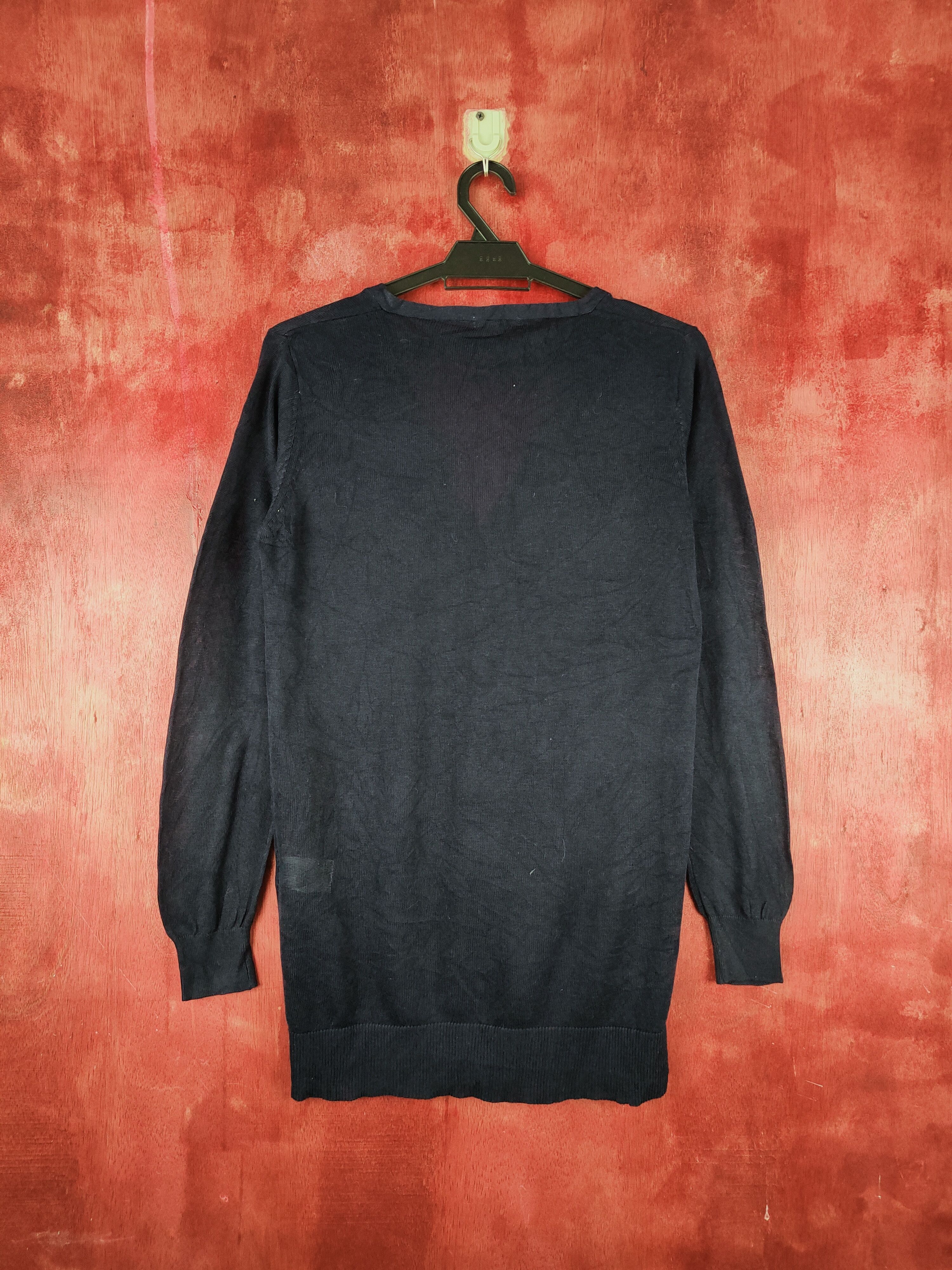 Homespun Knitwear × Japanese Brand Cinema Club Navy Blue Long Cardigan knitwear japan #S922 Size M / US 6-8 / IT 42-44 - 7 Thumbnail
