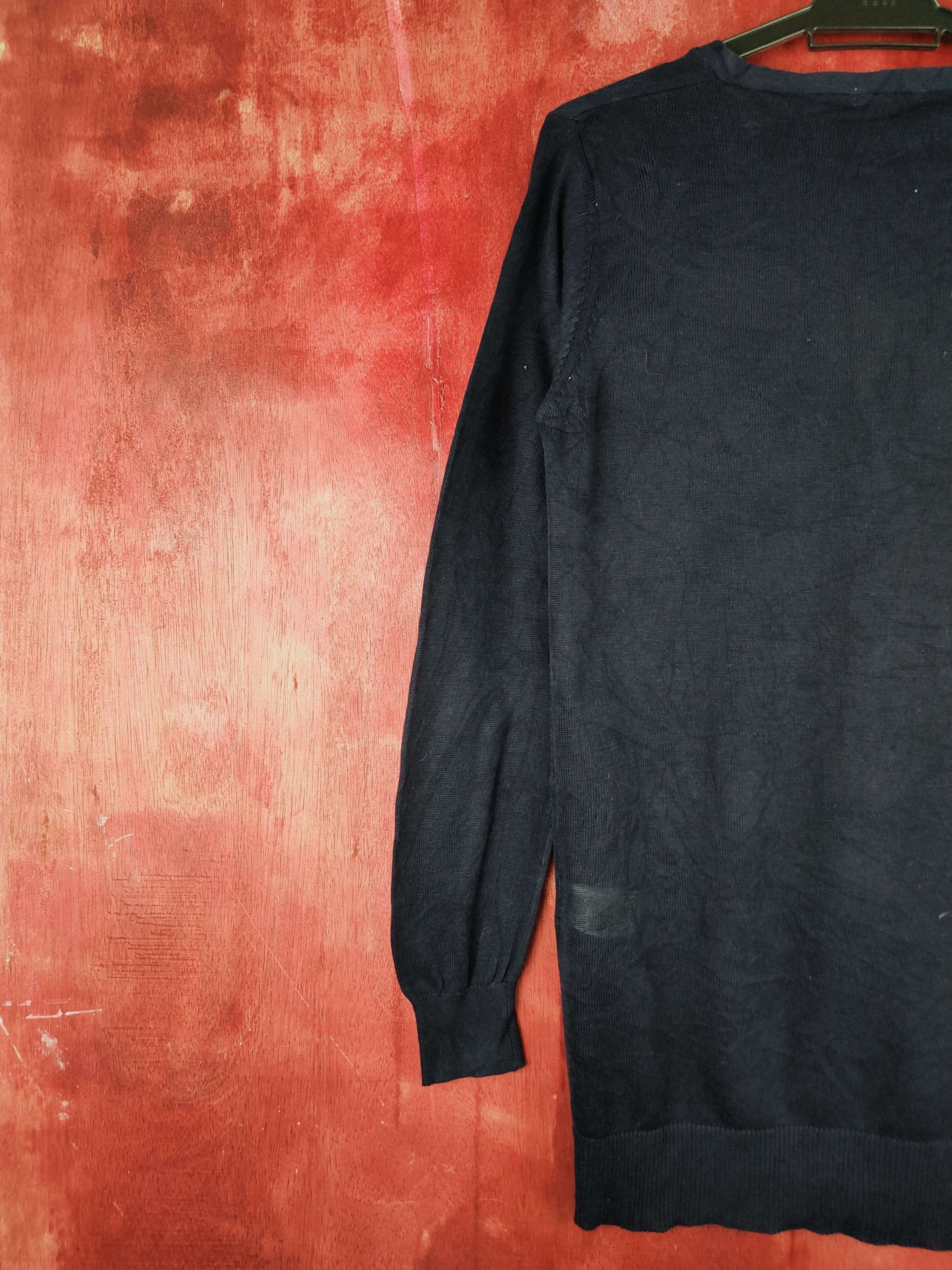Homespun Knitwear × Japanese Brand Cinema Club Navy Blue Long Cardigan knitwear japan #S922 Size M / US 6-8 / IT 42-44 - 8 Thumbnail