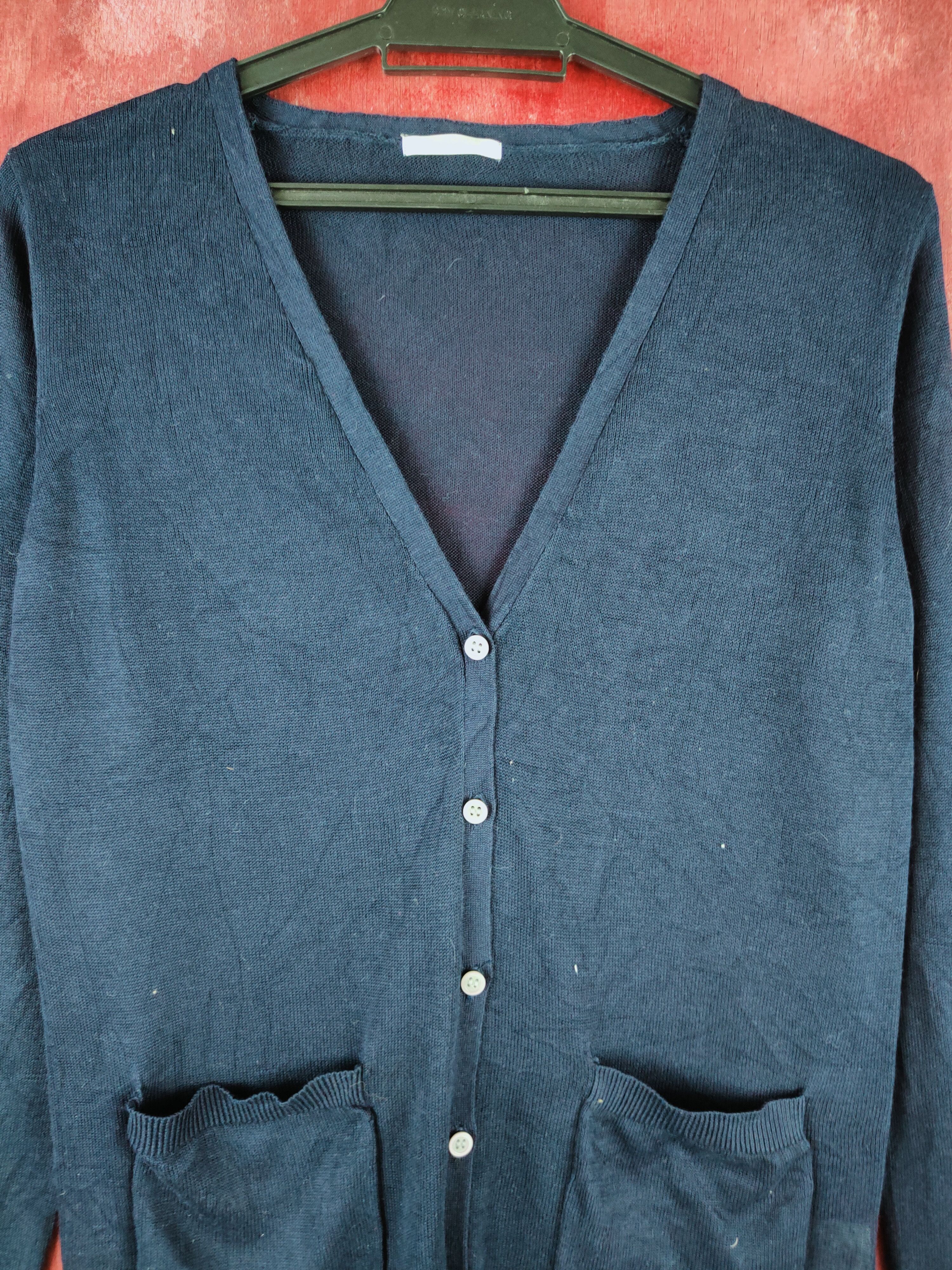 Homespun Knitwear × Japanese Brand Cinema Club Navy Blue Long Cardigan knitwear japan #S922 Size M / US 6-8 / IT 42-44 - 2 Thumbnail