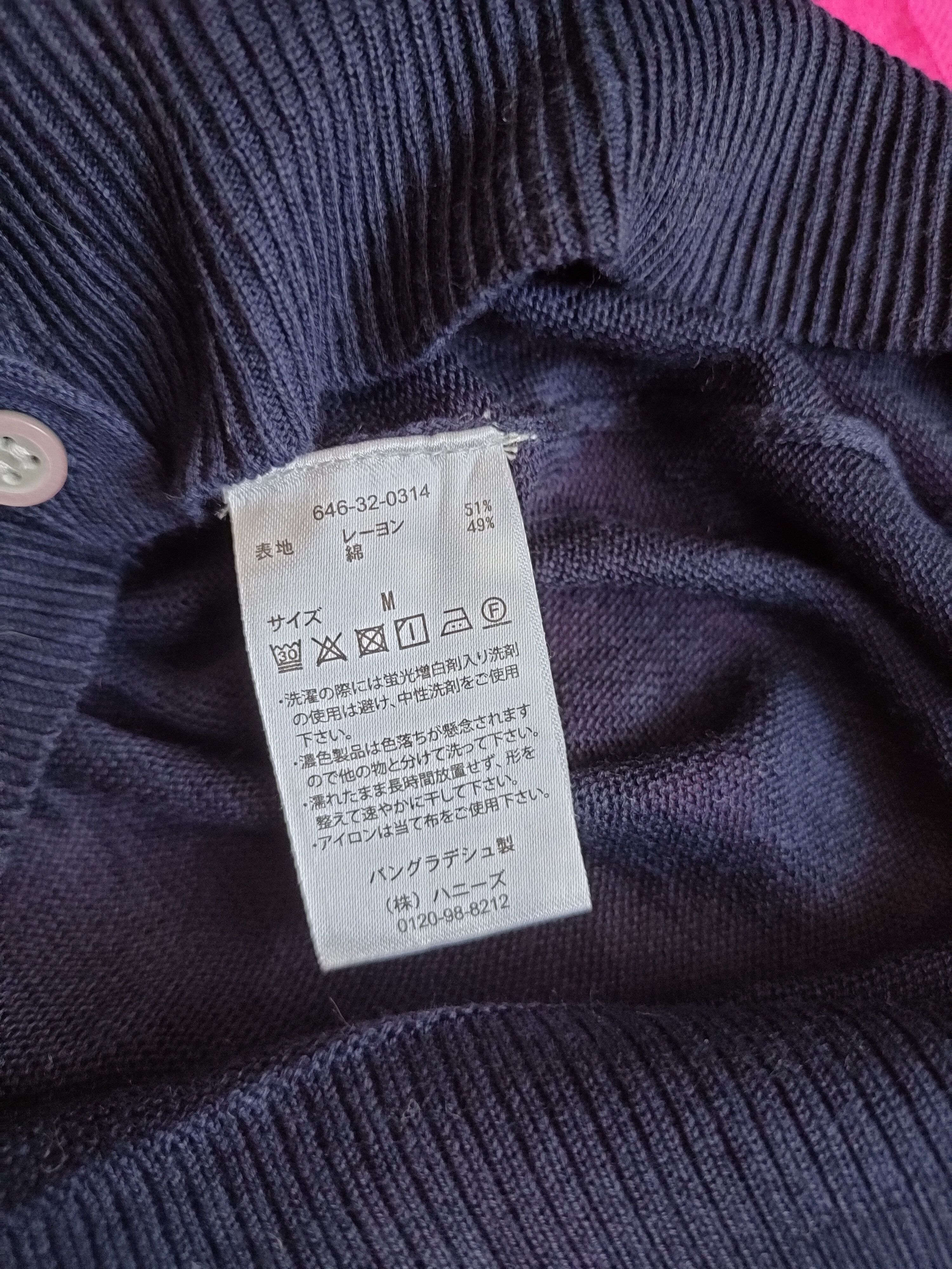 Homespun Knitwear × Japanese Brand Cinema Club Navy Blue Long Cardigan knitwear japan #S922 Size M / US 6-8 / IT 42-44 - 10 Thumbnail