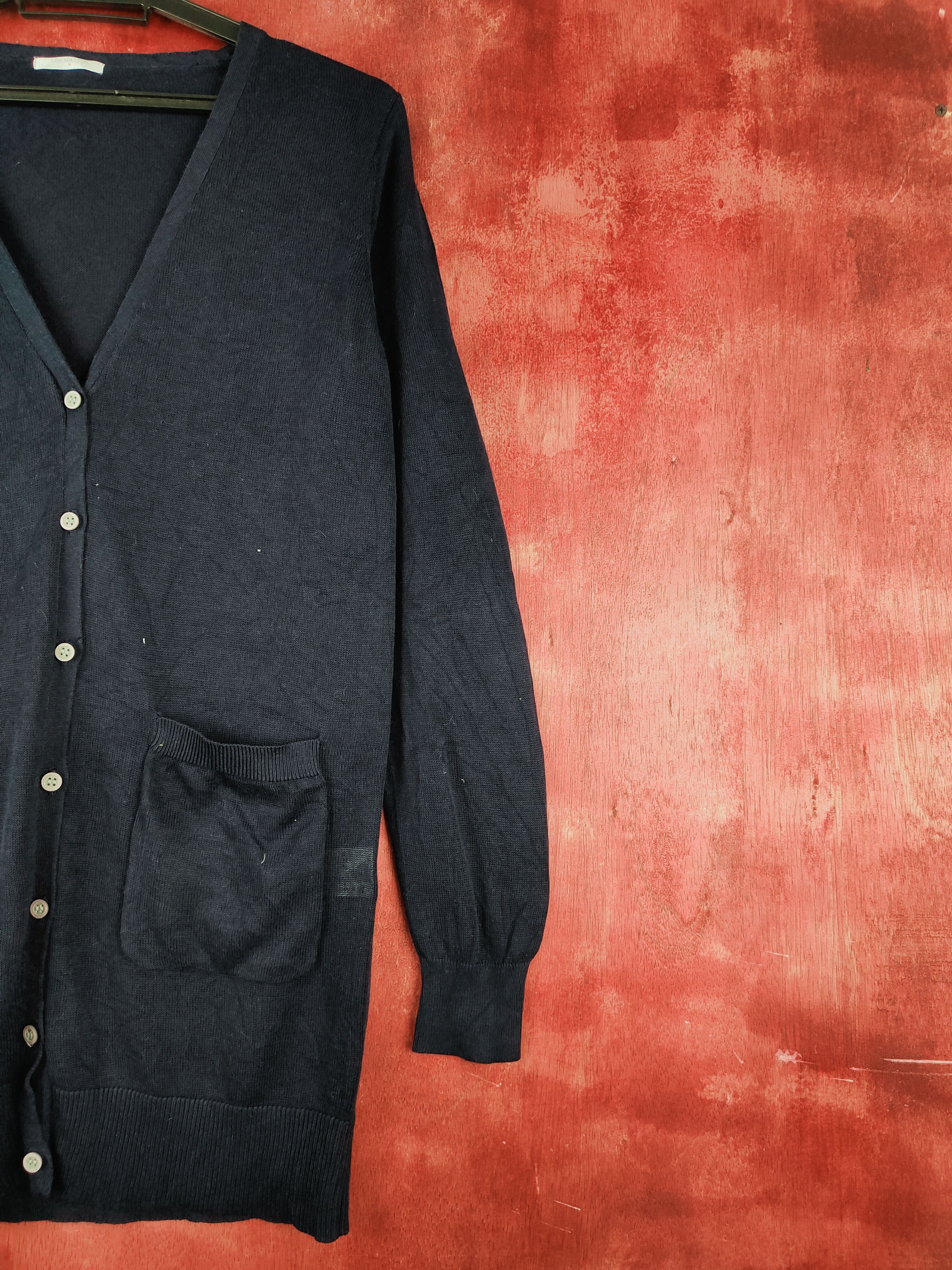 Homespun Knitwear × Japanese Brand Cinema Club Navy Blue Long Cardigan knitwear japan #S922 Size M / US 6-8 / IT 42-44 - 5 Thumbnail