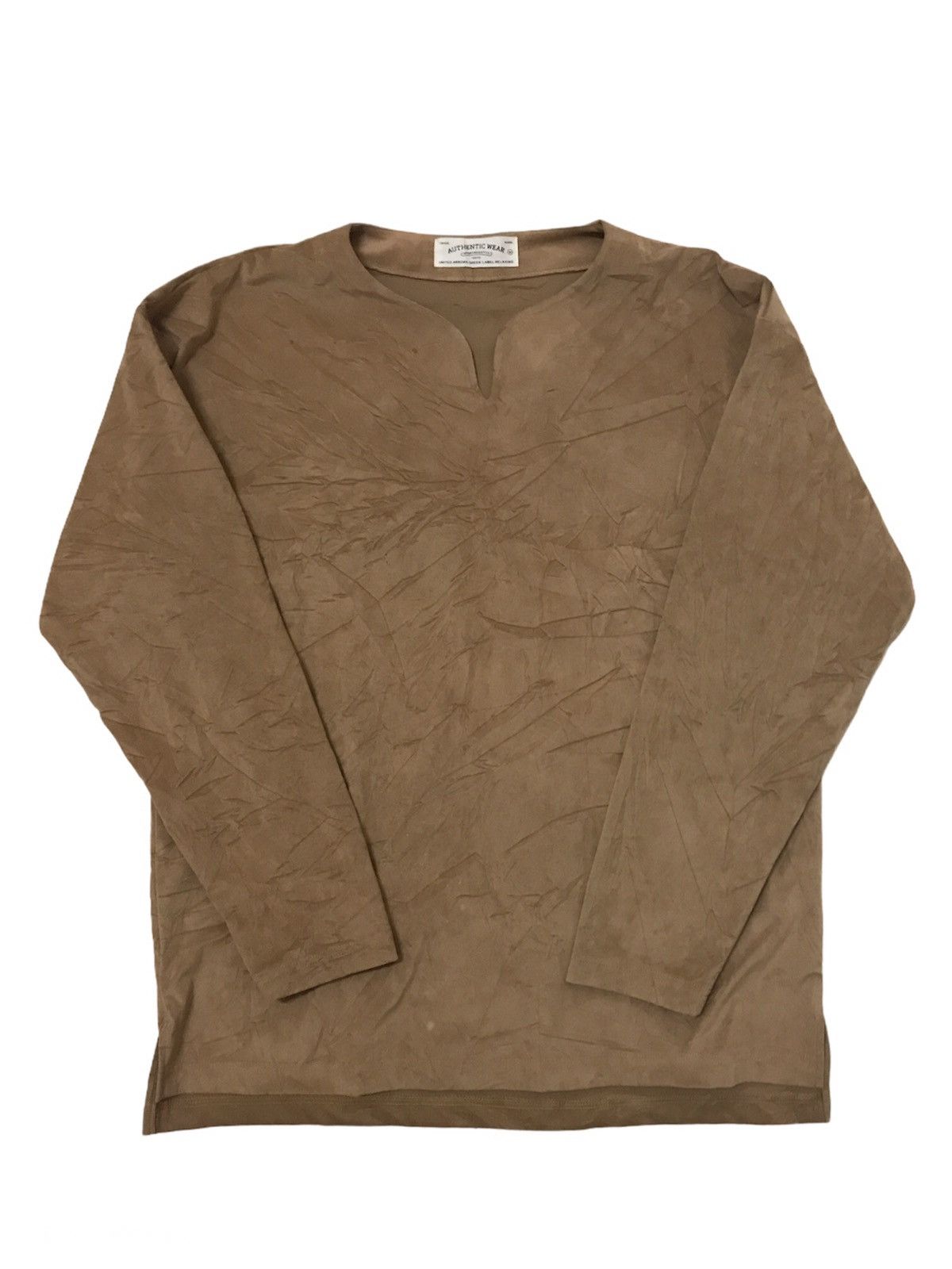 United Arrows Green Label Relaxing Johnny Collar Suede Shirt Size US M / EU 48-50 / 2 - 1 Thumbnail