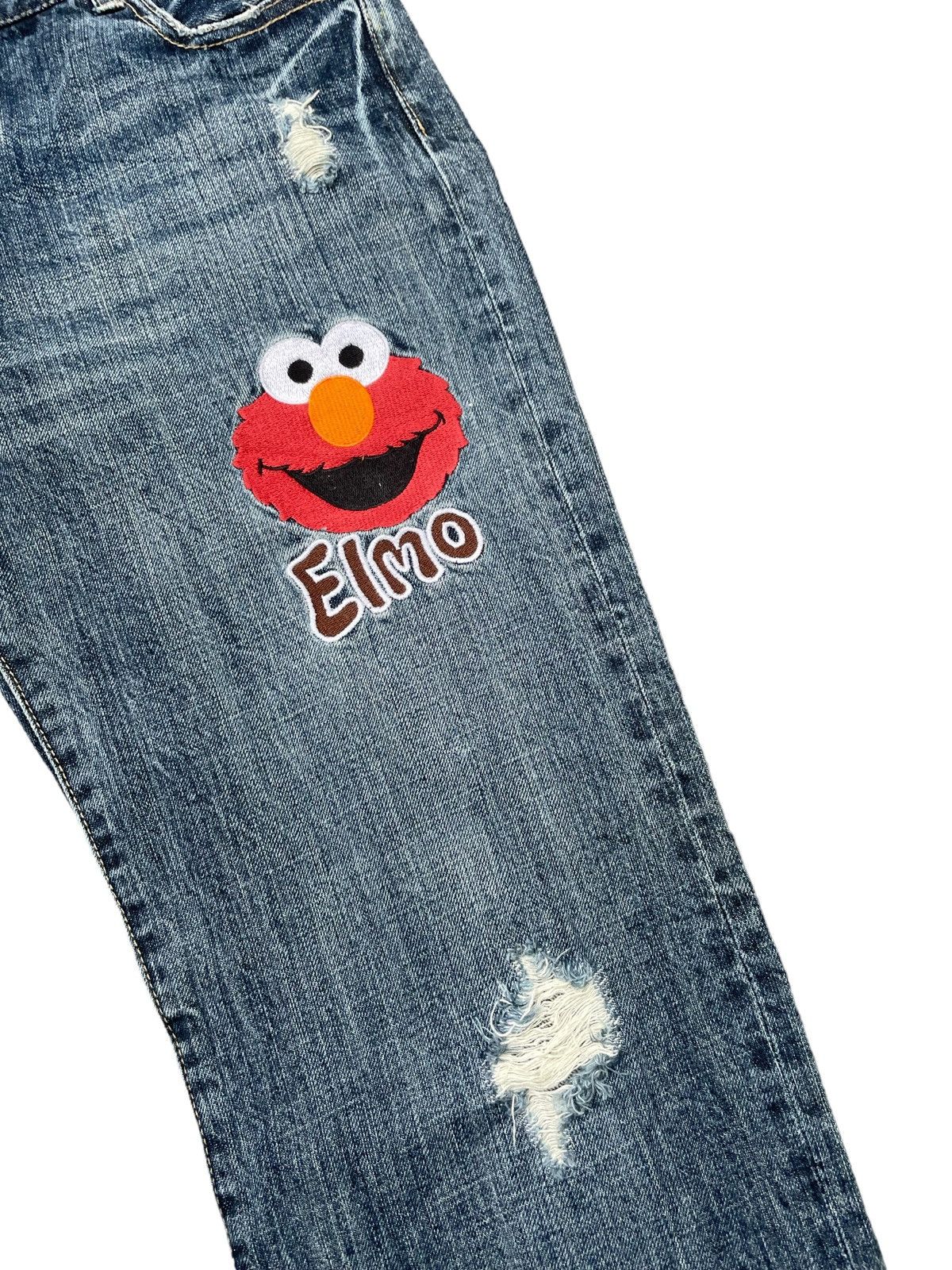 Other Vintage Elmo Sesame Street Distresed Denim Size US 33 - 5 Thumbnail