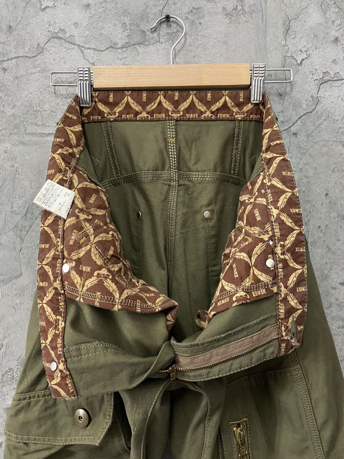 Edwin × Japanese Brand Vintage Edwin Japan Cargo Parachute Twisted Seam Baggy Pants Size US 34 / EU 50 - 20 Thumbnail