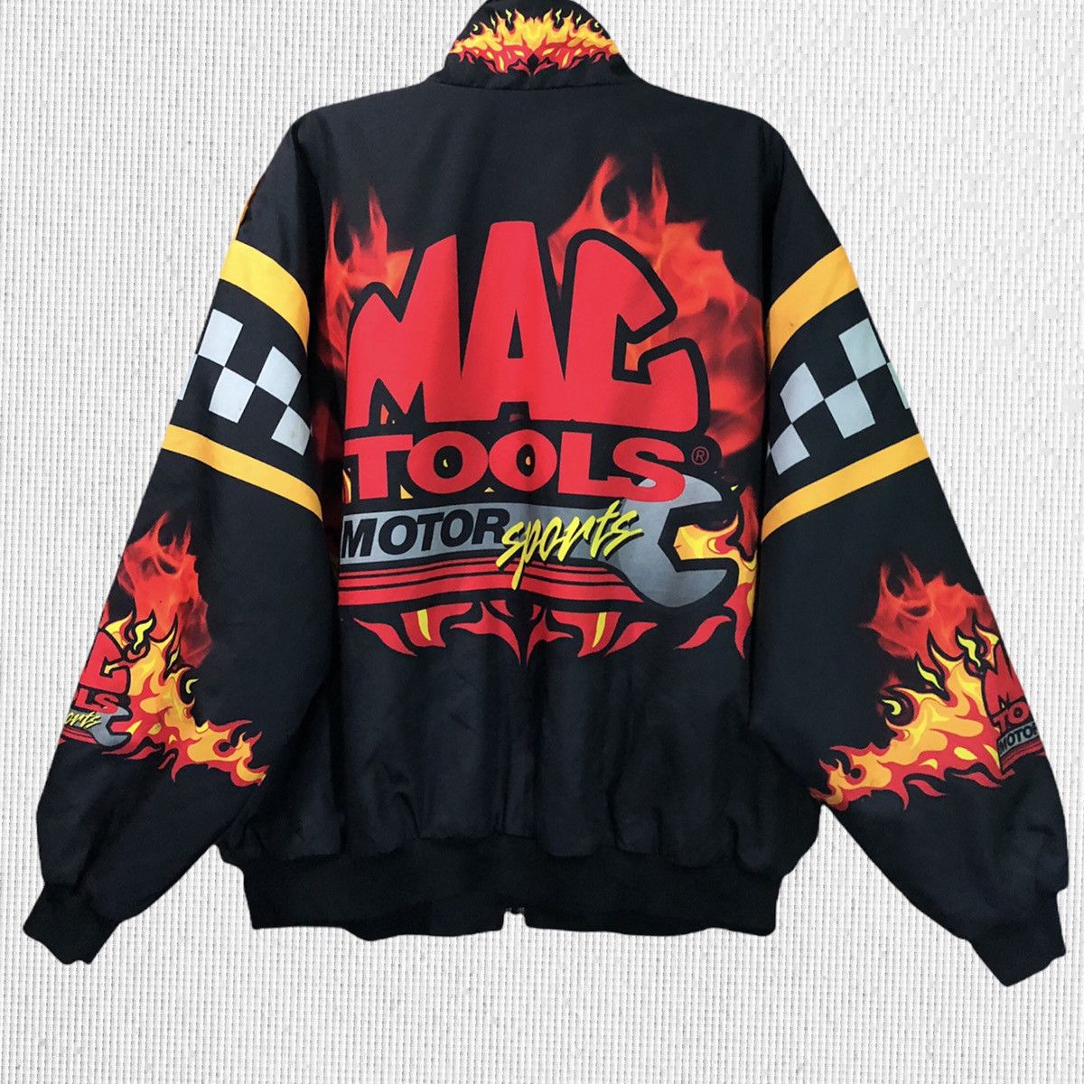 NASCAR × Swingster × Vintage Vintage Mac Tools Motorsport Flames Swingster Racing Jacket Size US XXL / EU 58 / 5 - 2 Thumbnail